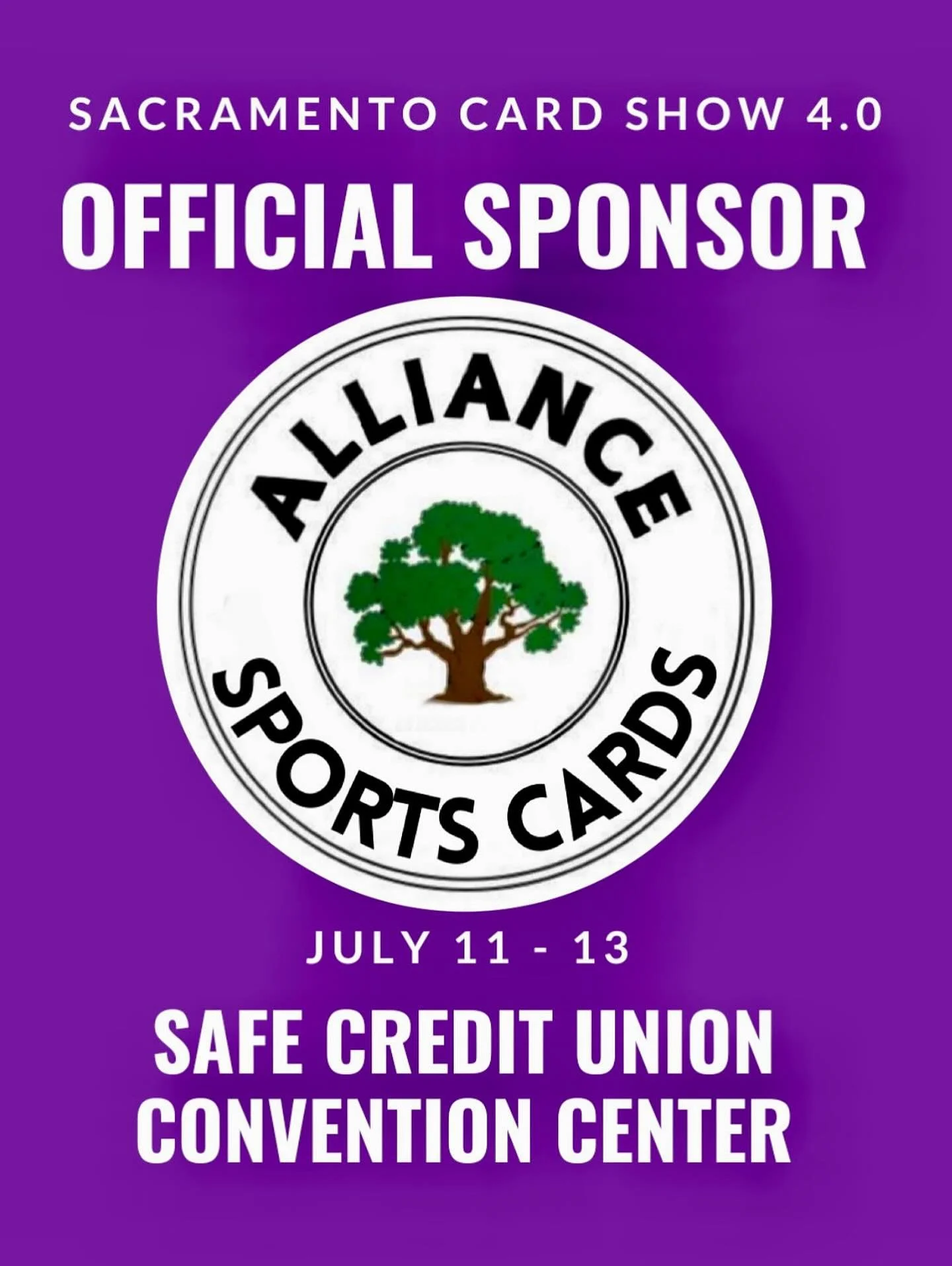 Big shoutout to Our Amazing Sponsor! 🎉
We’re beyond excited to welcome Alliance Sports Cards to the Sacramento Card Show family! 🙌.
Their support means the world to us and shows a genuine passion for the card community.
Thanks for believin