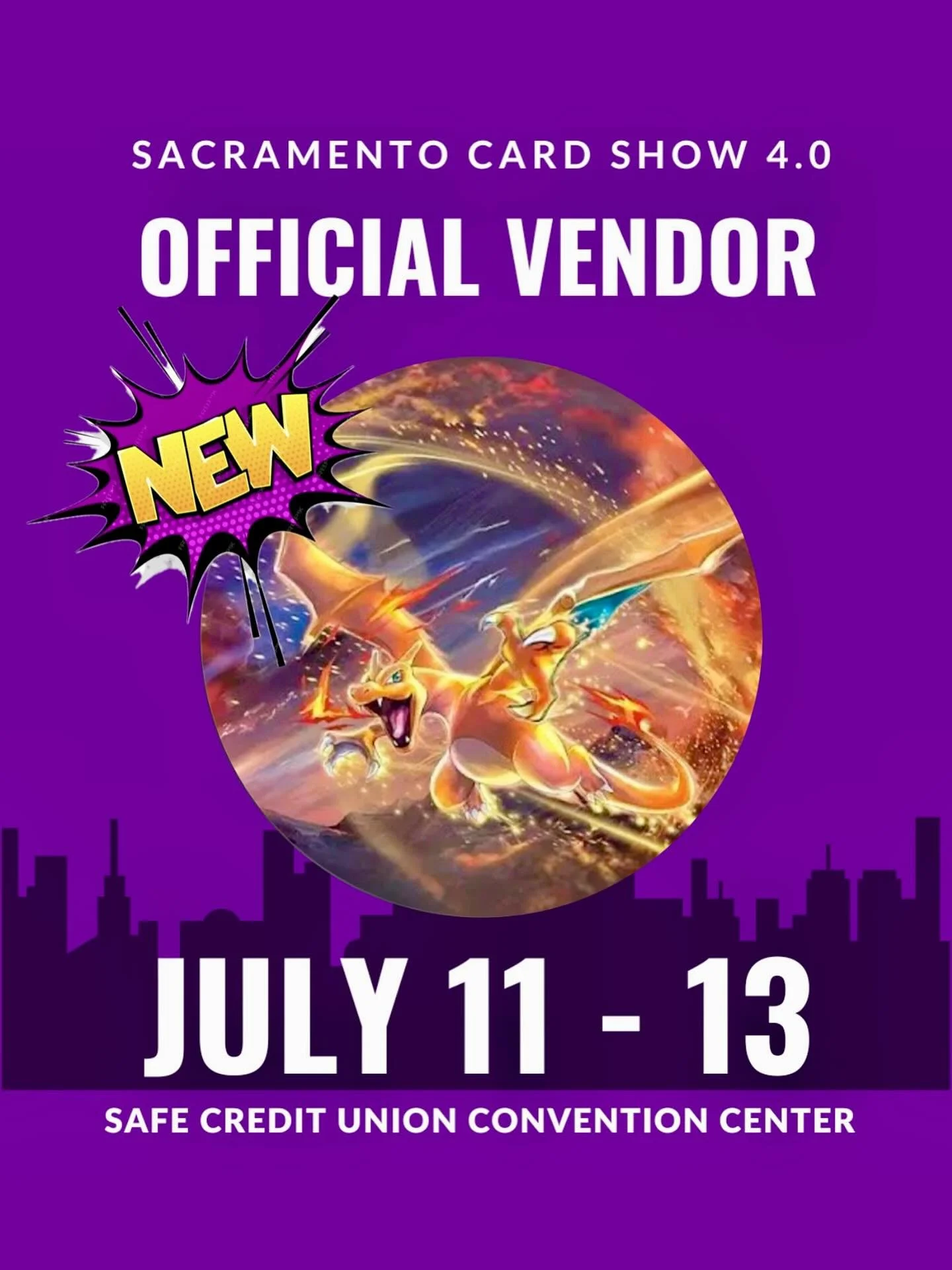 Getting hyped for Sacramento Card Show 4.0 this July! 🗓️🔥 Shoutout to @pokezard916 - excited to see what they’re bringing to the table! Don’t miss them July 11-13 at the Safe Credit Union Convention Center! 💎📍 It’s going to be e