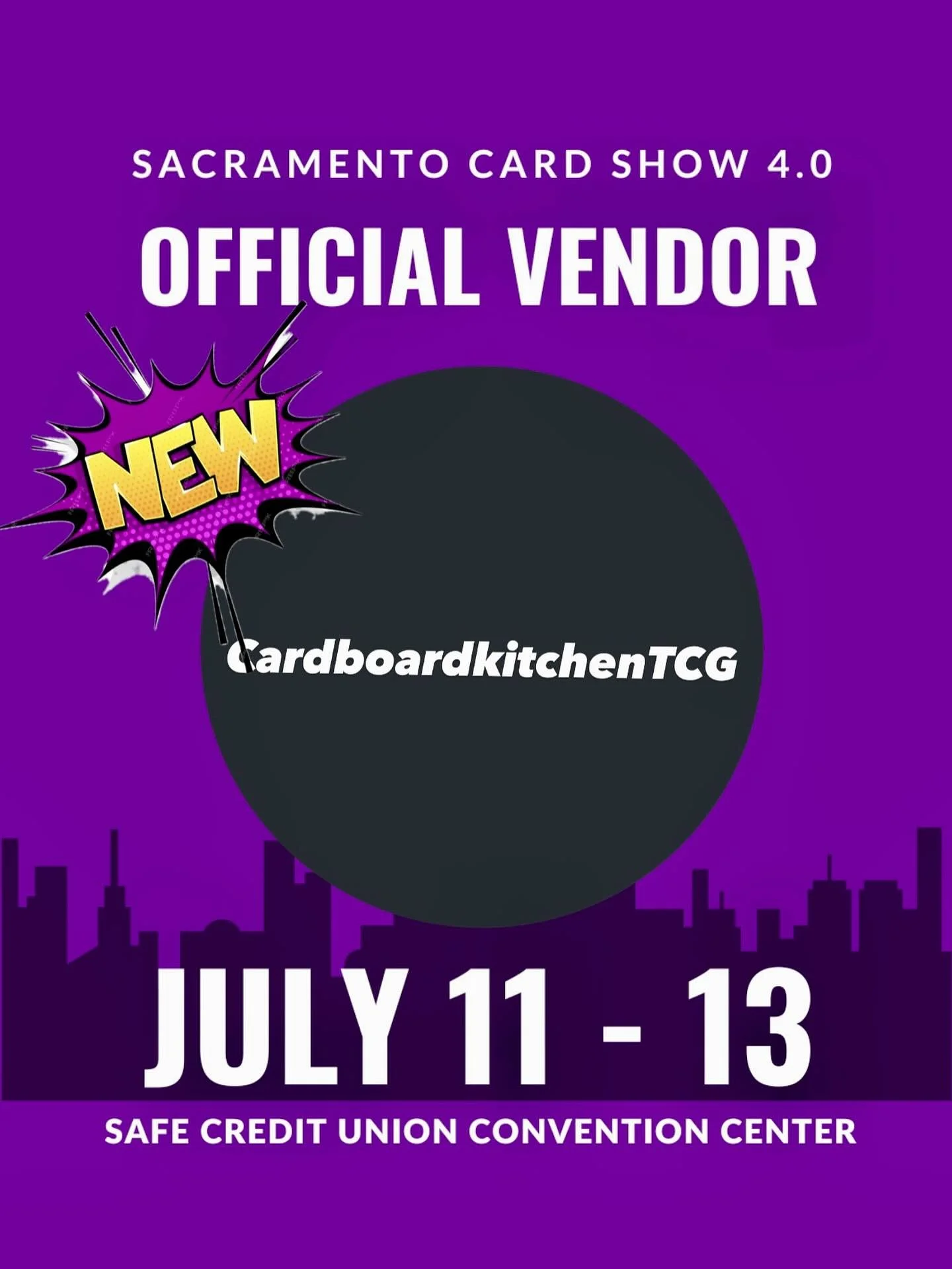 Getting hyped for Sacramento Card Show 4.0 this July! 🗓️🔥 Shoutout to @cardboardkitchentcg - excited to see what they’re bringing to the table! Don’t miss them July 11-13 at the Safe Credit Union Convention Center! 💎📍 It’s going