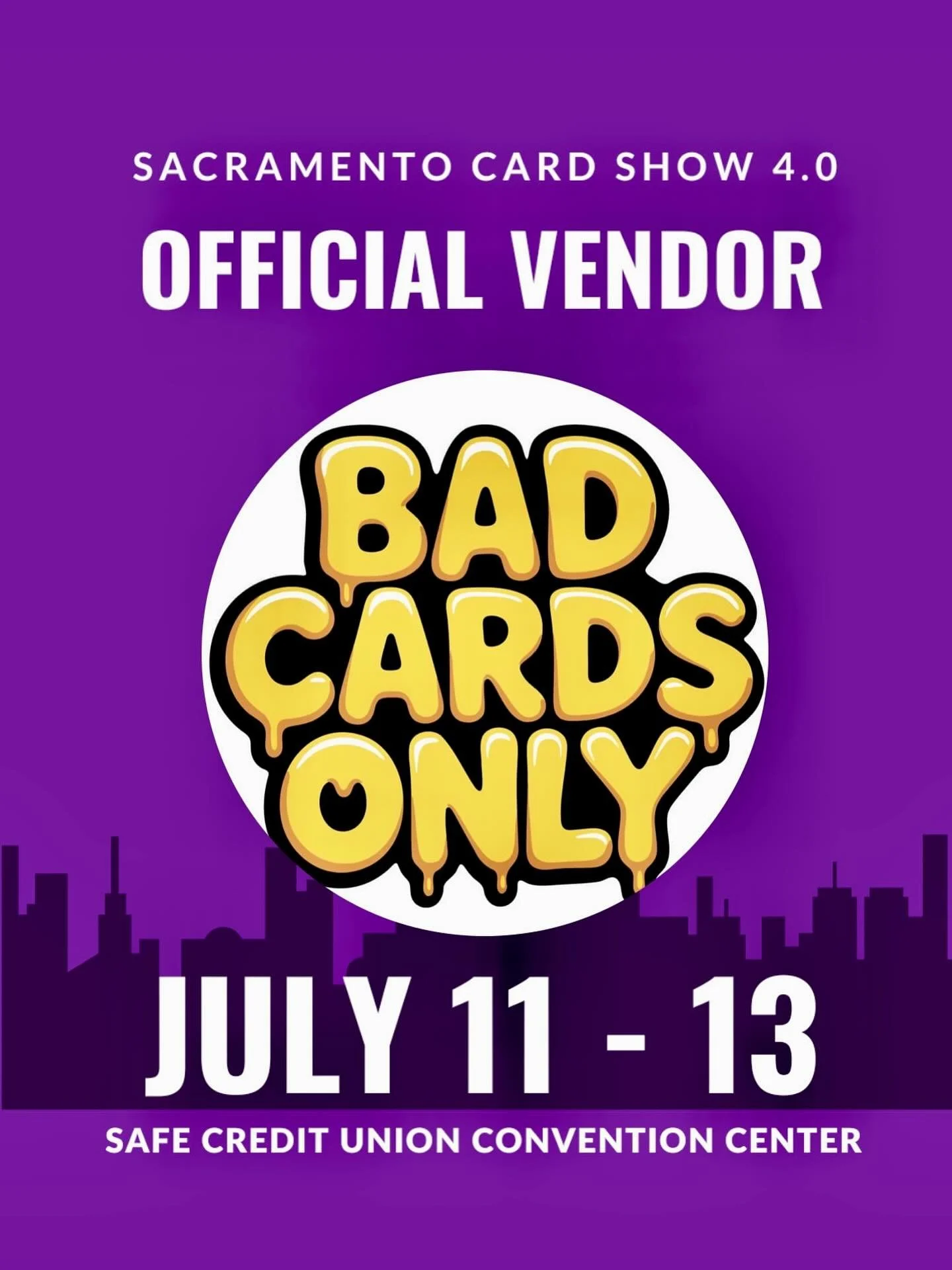 Getting hyped for Sacramento Card Show 4.0 this July! 🗓️🔥 Shoutout to @badcardsonly - excited to see what they’re bringing to the table! Don’t miss them July 11-13 at the Safe Credit Union Convention Center! 💎📍 It’s going to be