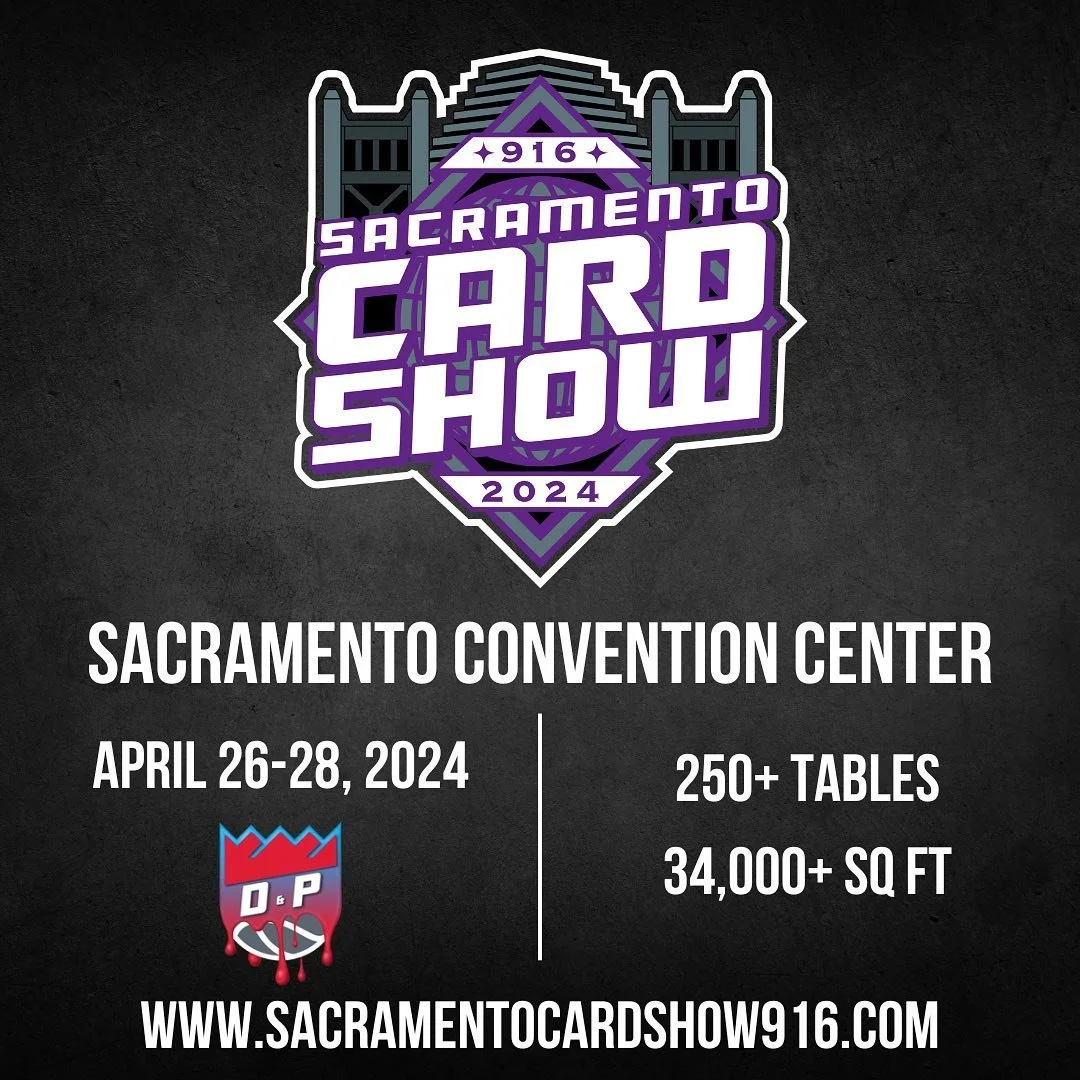 Join @dandpsportscards for the 1st annual Sacramento Card Show, April 26-28 at the Sacramento Convention Center! 36,000+ sq ft and over 250+ of your favorite vendors in sports cards and TCG. Applications are open on our website to become a vendor so 