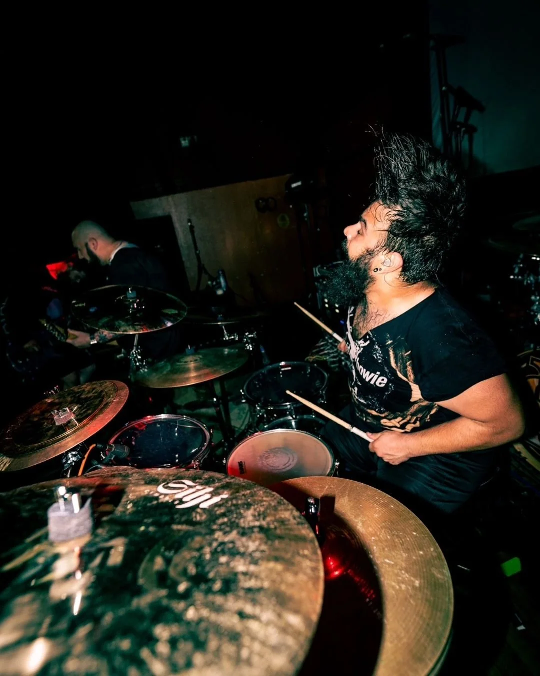 @sowhatmusicfest weekend has come to a close and the boys in @dispositionstx were stoked to share the stage with homies in @uponaburningbodyofficial @lanticblueband @lastnightofsolace and @crownofhornstx at the KICK OFF PARTY!! @thirdstringproduction