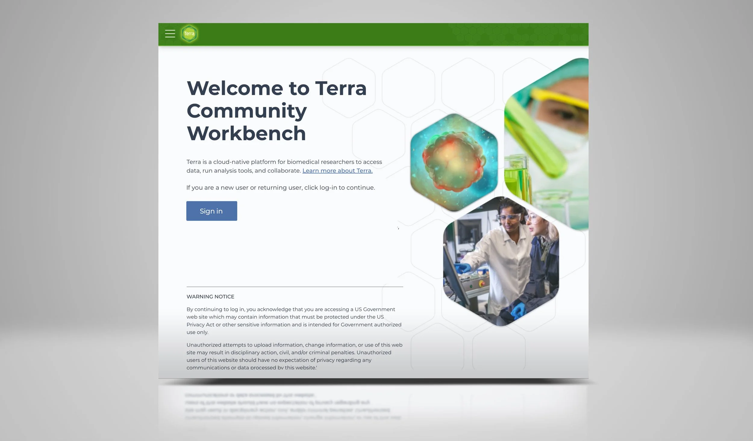 Sign in to Terra