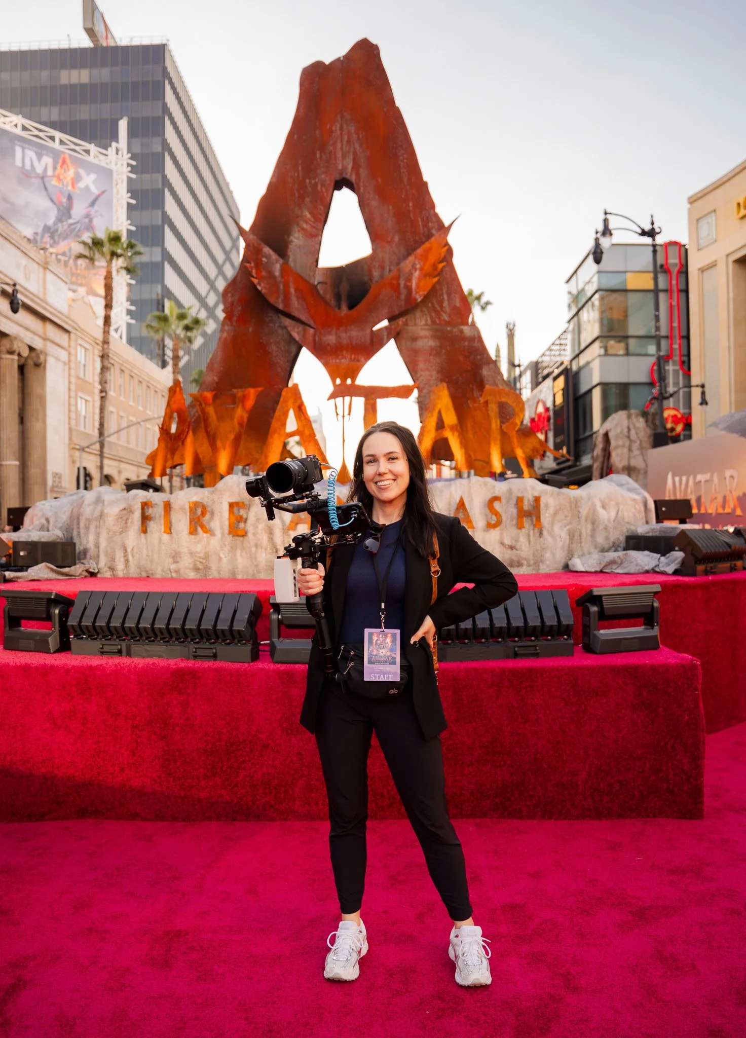 Celebrity videographer in hollywood filming the Avatar Premiere
