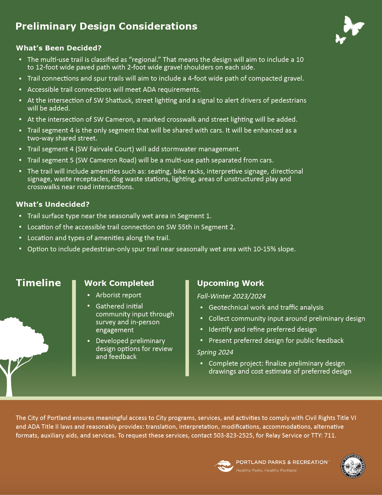 The back of a factsheet is shown with written content