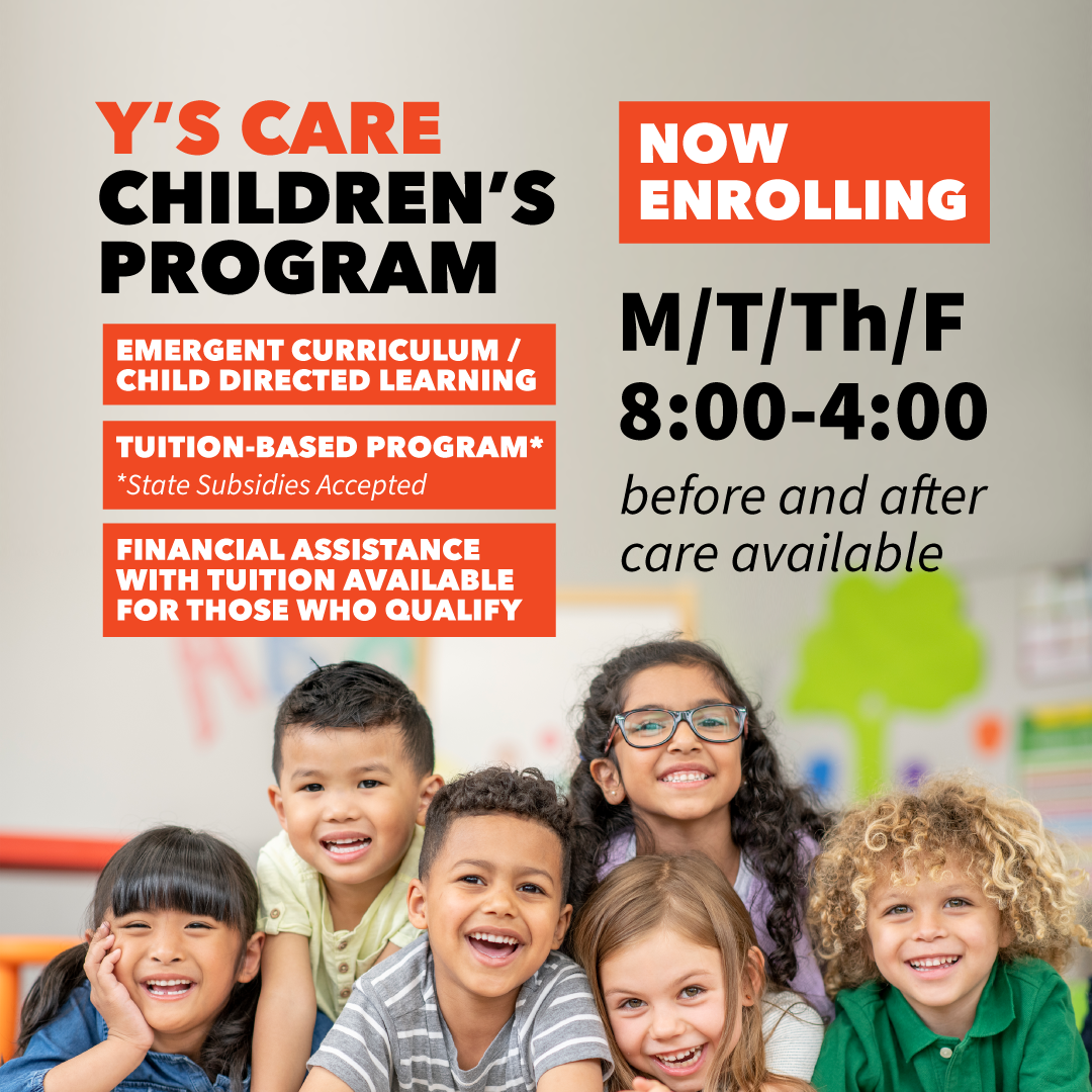 A graphic is shown with a group of kids and text