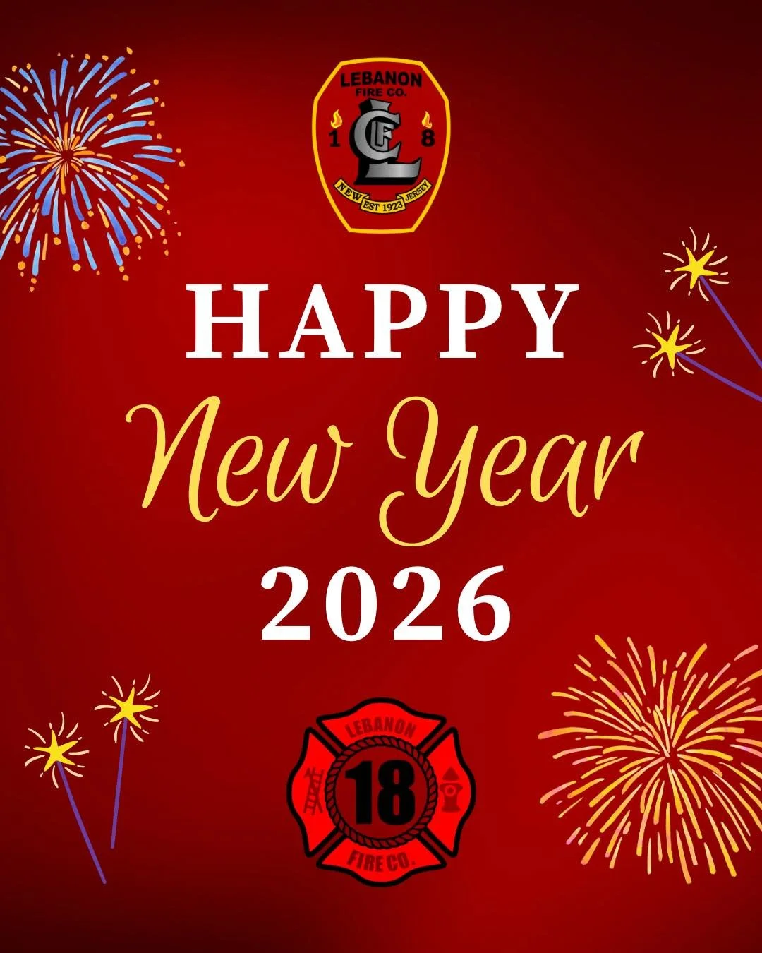 As we welcome the New Year, we want to thank our dedicated volunteers, the families who support them, our town officials for their continued support, the mutual aid companies who stand beside us whenever the call comes in, and the community we are pr