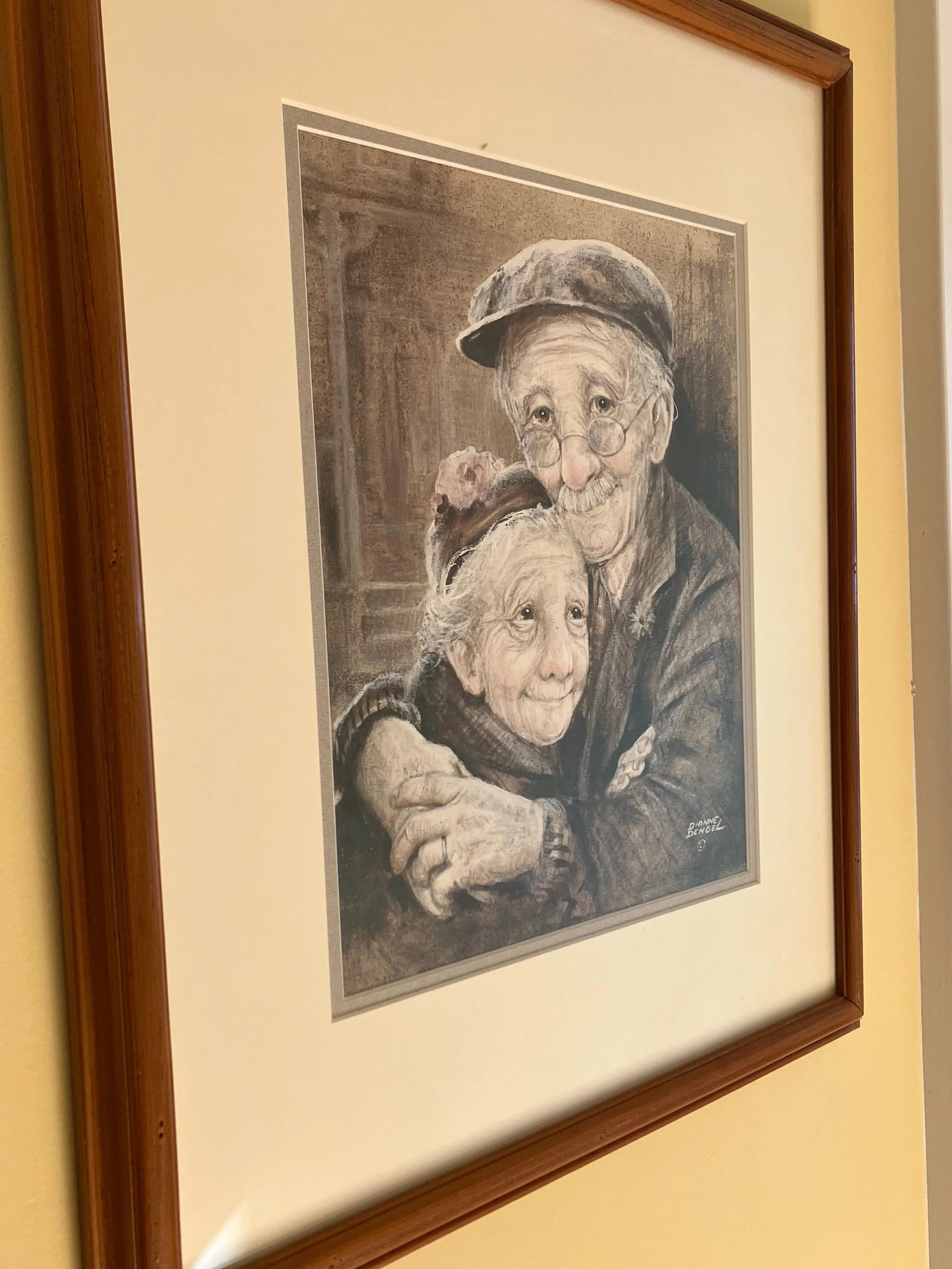 I dragged @robertgskinner to @ontariomallantiques to help me find a porcelain teapot to show second graders at @rcsdsch35 who are learning how to make timelines, using the long tradition of afternoon tea. We walked in and Rob spotted this painting. H