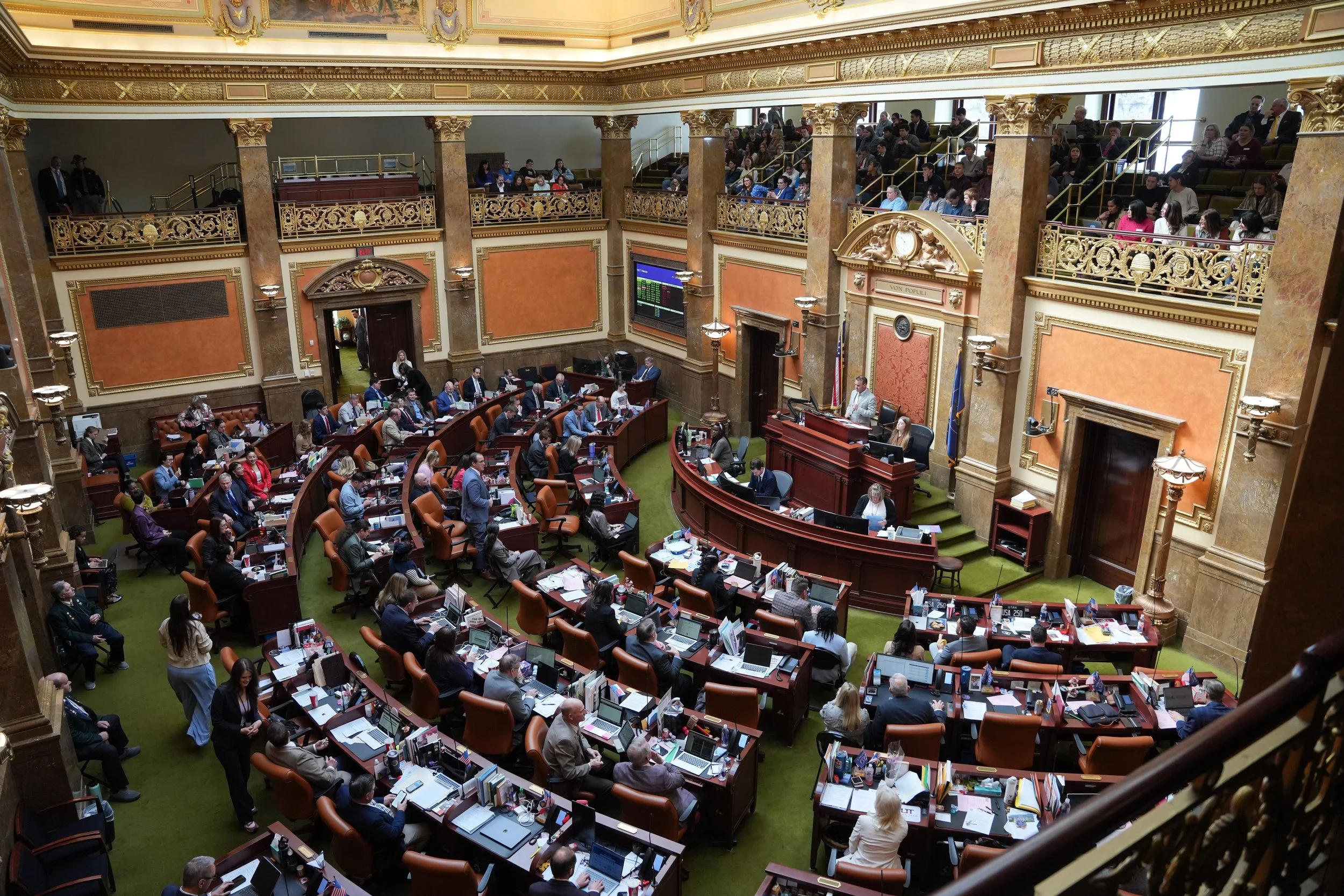 Photo of the Utah House Chamber in session