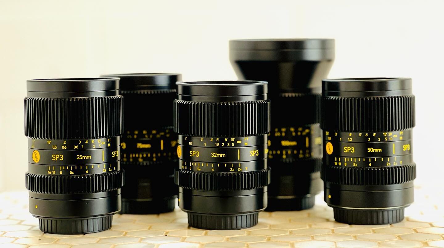Cooke SP3 Primes 5 lens kit is in &amp; avail for rental! These are based off the Panchro designs which Cooke has been perfecting for nearly a century. Image is exactly what you would expect. The mechanics are better than we hoped! The e-mount should