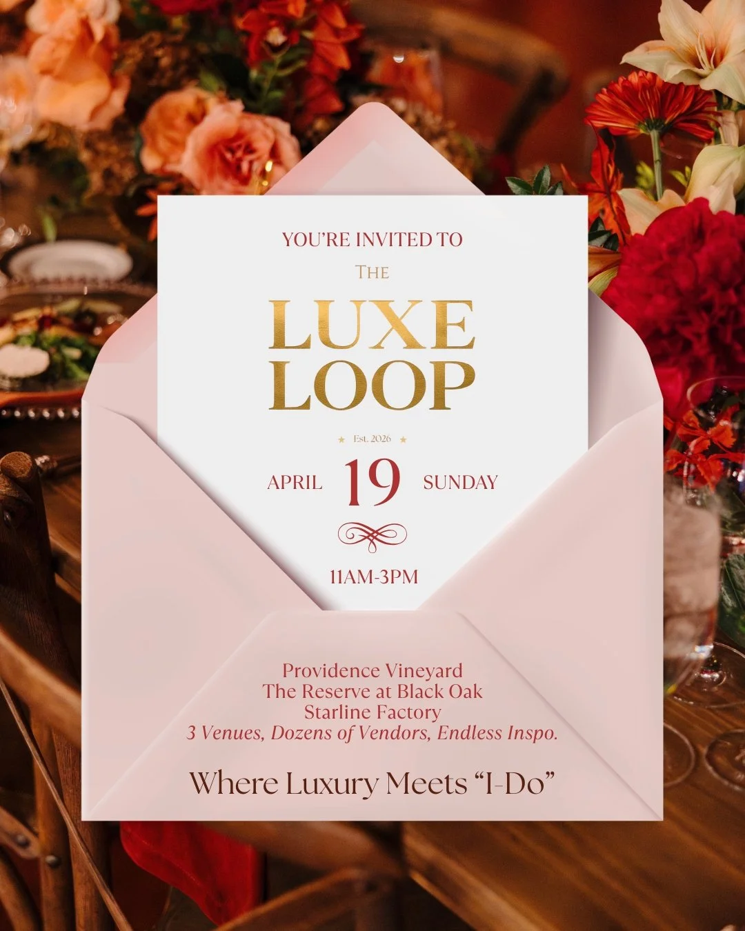 Tradeshow Expo invitation for the Luxe Loop 