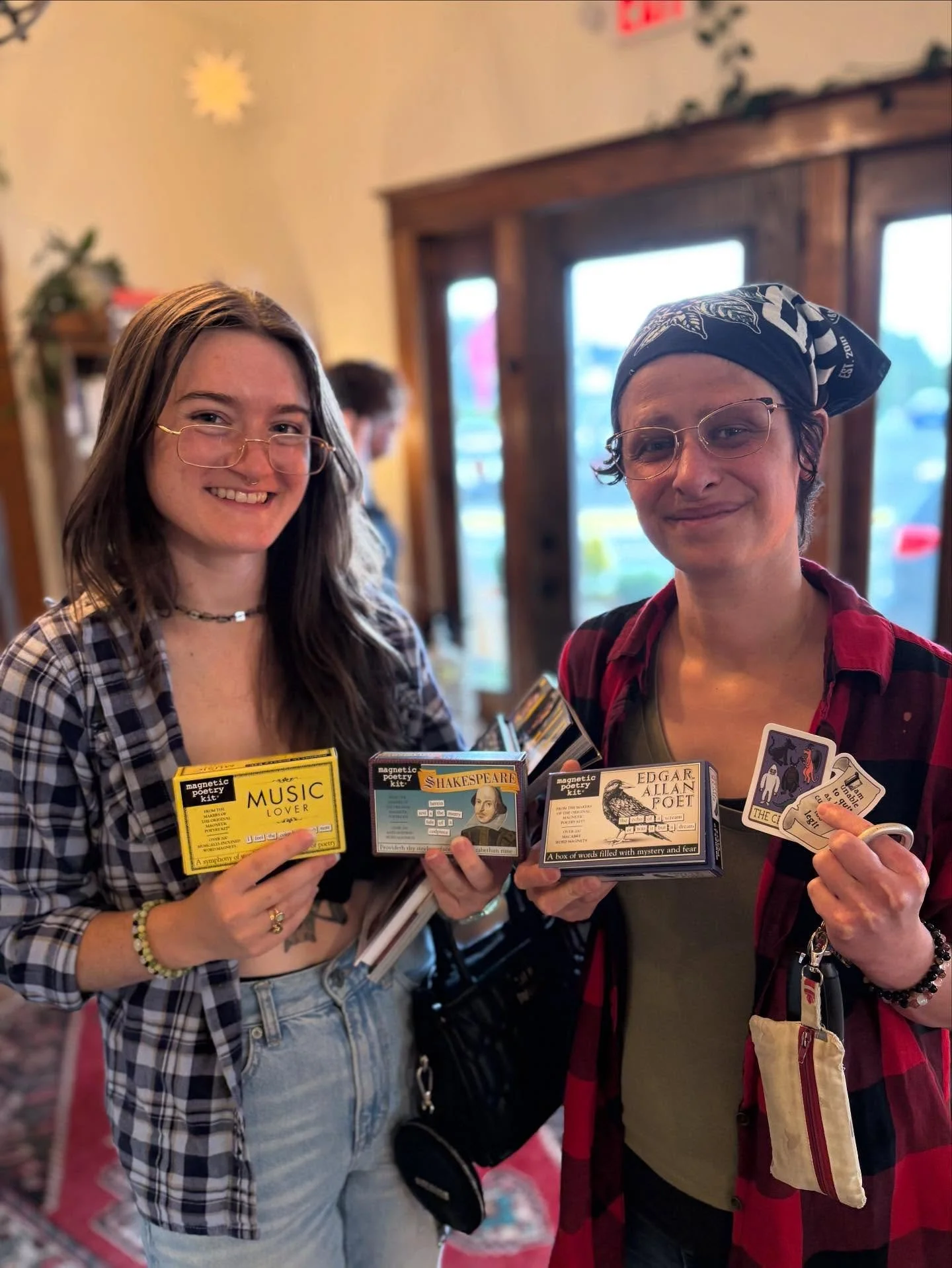 Our regulars really make our days bright! We are thankful for people like Amy and Caitlyn (who make all the delicious treats at Red Rooster). We can&rsquo;t wait to see the fridge poetry they are going to make with the magnetic poetry kits!