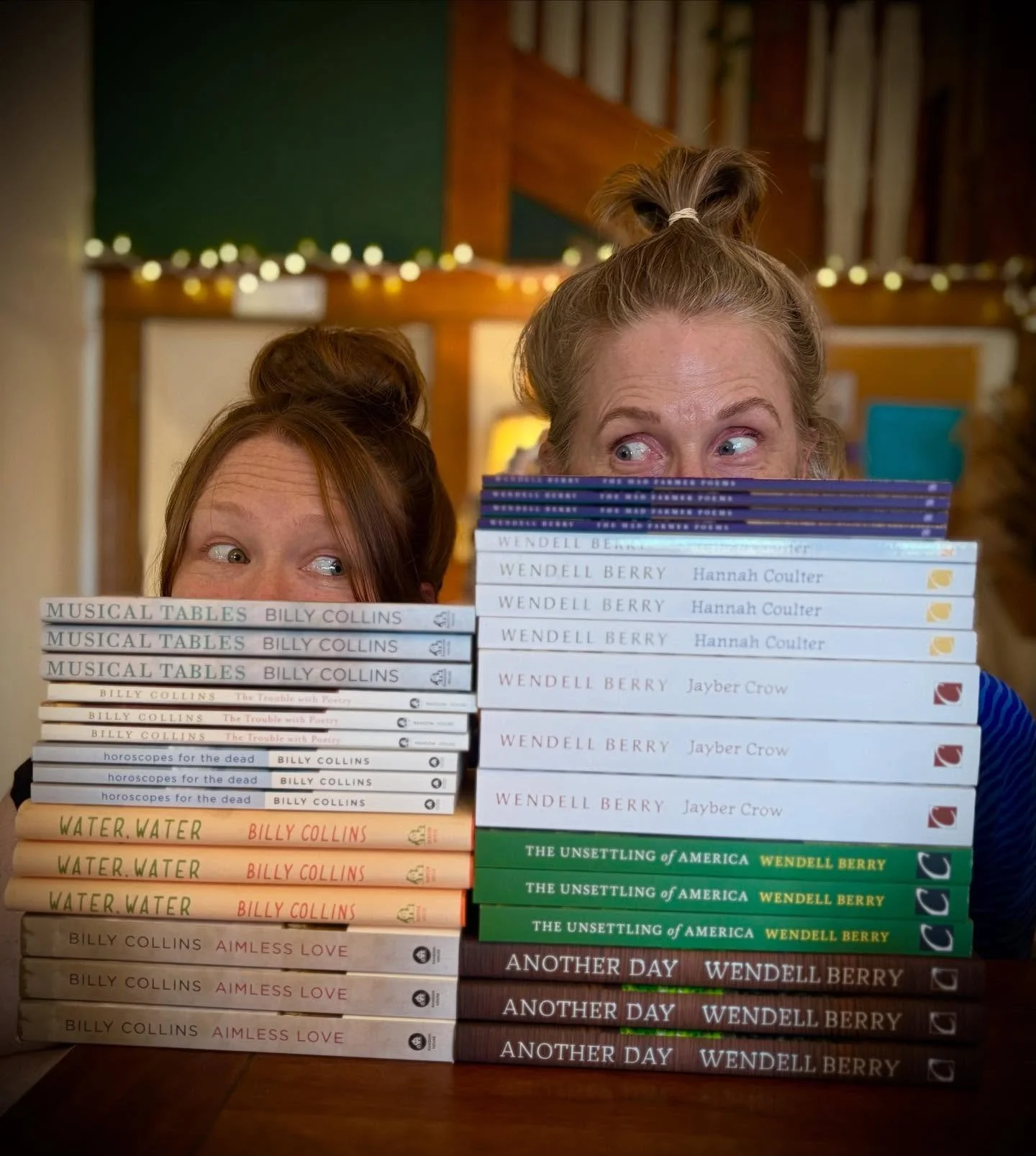 Is it obvious that our personal tastes influence our purchasing? 🤓 Leah thinks that even the most reluctant poetry reader can enjoy Billy Collins and Kim appreciates Wendell Berry&rsquo;s wisdom in all the things. We&rsquo;ve got new things arriving