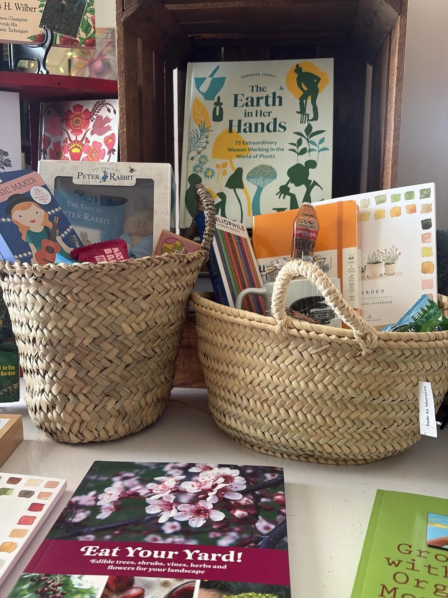 We&rsquo;ve got you covered for Easter baskets! We have a beautiful selection of baskets from @medinamercantile and lots of various goodies to stuff them with. Baskets for littles, teens, and adults!
