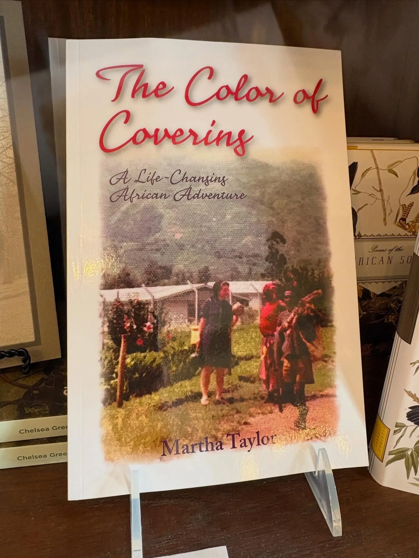 This Sunday Martha Taylor will be sharing her story and reading from her memoir, The Color of Covering.
The event will be on our top floor from 2-4. We will have copies of her book for sale. Join us for a cup of tea or coffee and hear her compelling 
