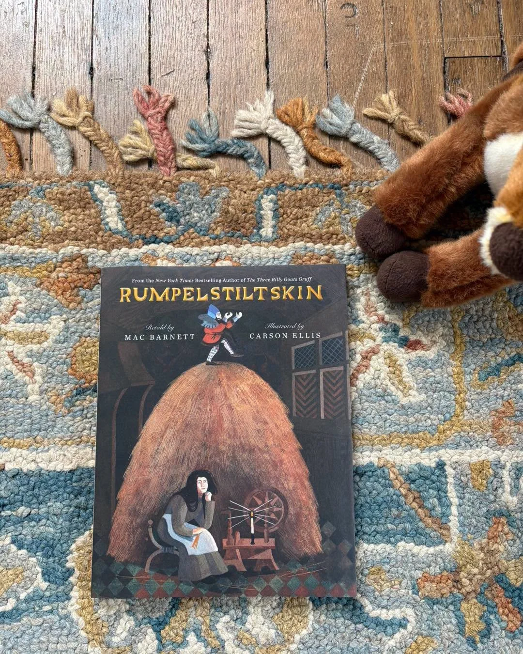 Have you seen the new retelling of Rumpelstiltskin by Mac Barnett and Carson Ellis? This is a lovely take on the classic story we all know and love. And our children&rsquo;s room provides the perfect setting for reading it!