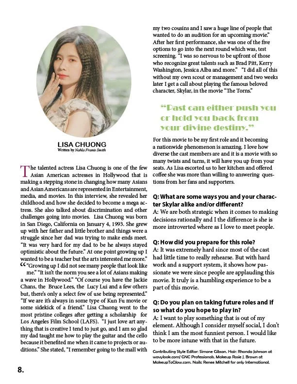 Lisa Chuong info, Q & A