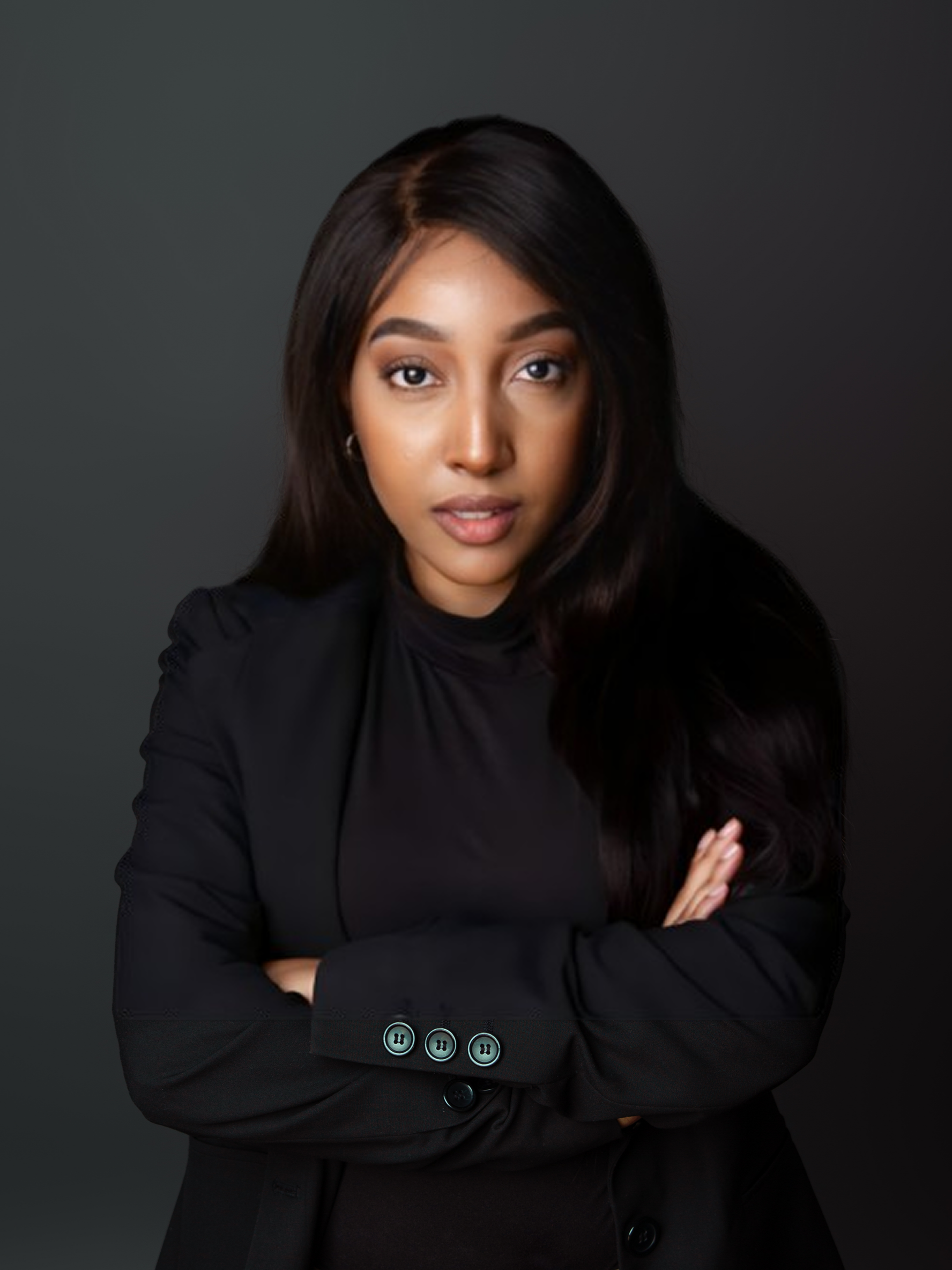 A picture of Adrienne Burney standing in a confident pose.