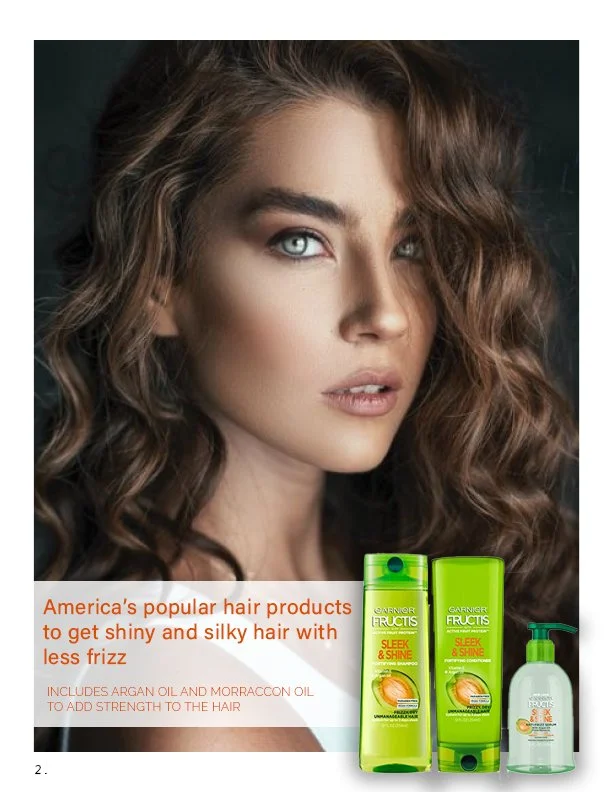 Hair products ad