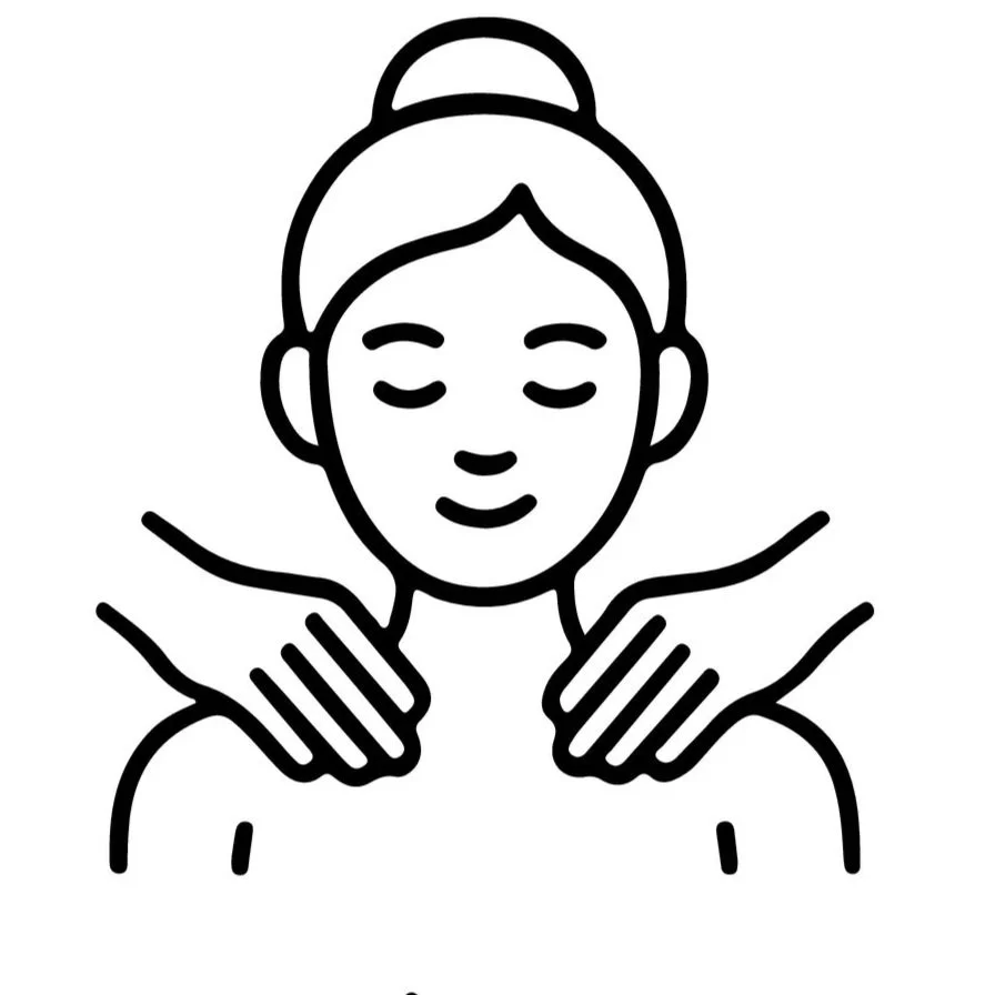 vector girl getting massage