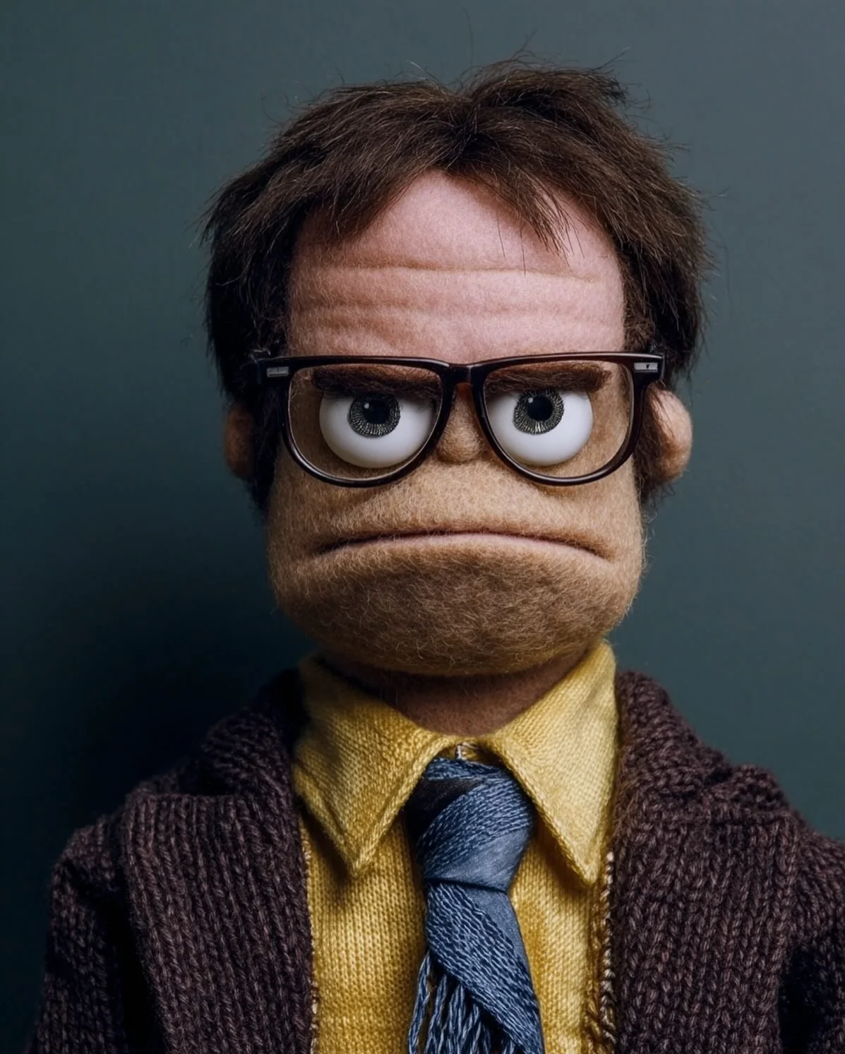 Assistant Regional Manager. Do not test him. He will unravel you.
@rainnwilson
.
.
.
Disclaimer: &ldquo;Meet the Skrimps&rdquo; is a series of whimsical felted portraits, brought to life through the synergy of AI, our design acumen, and, of course, o