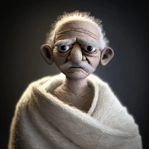 Mahatma Gandhi, skrimped