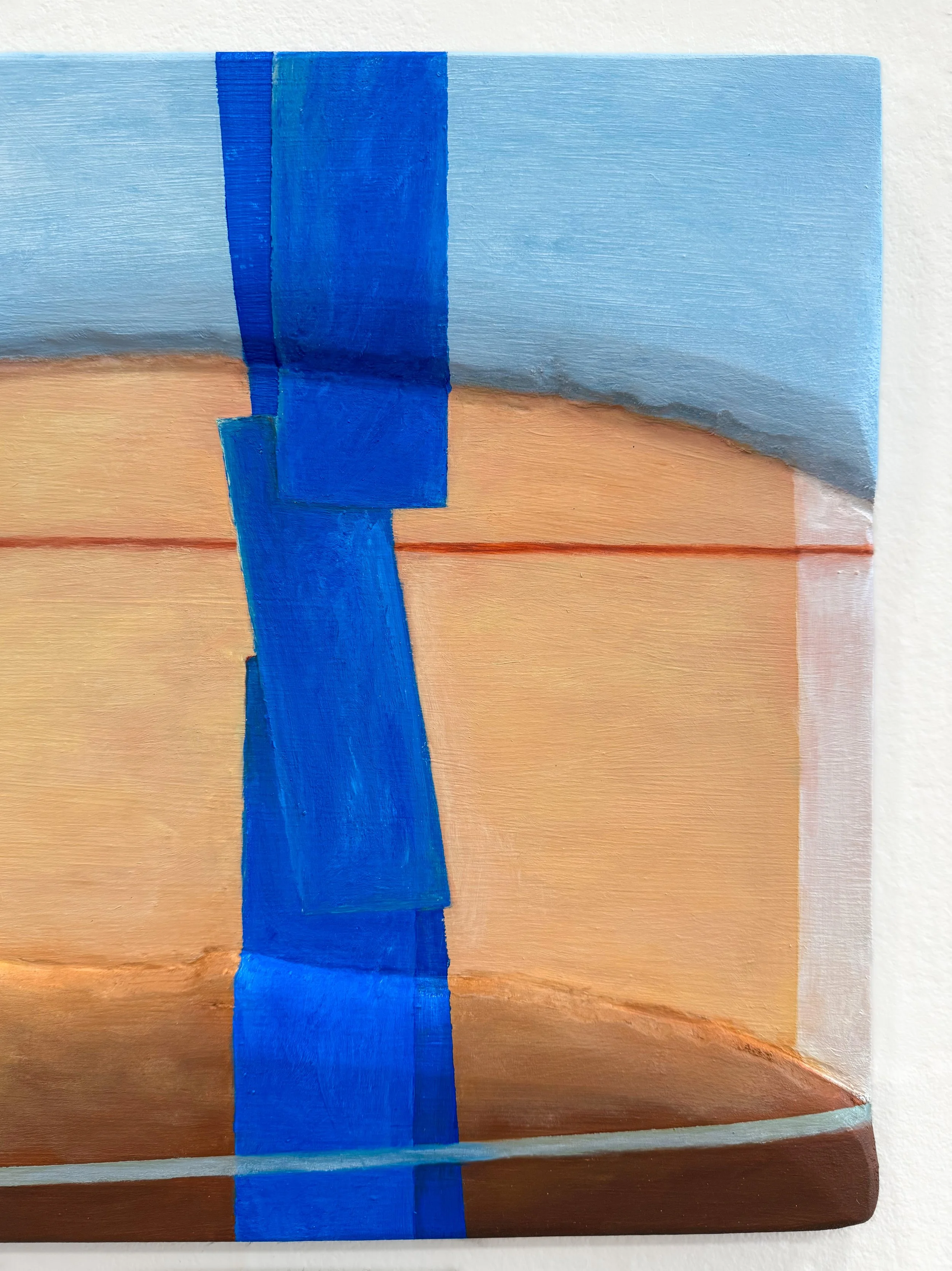 'Forced Borders', 2025, 16' x 24', Oil on Carved Wood