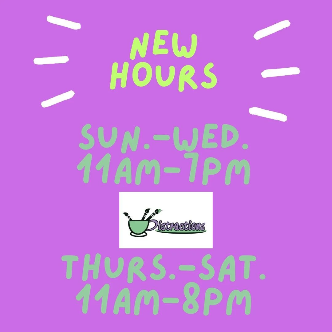 We are now opening at 11am everyday of the week! This is change to our normal Sunday open at 1pm!