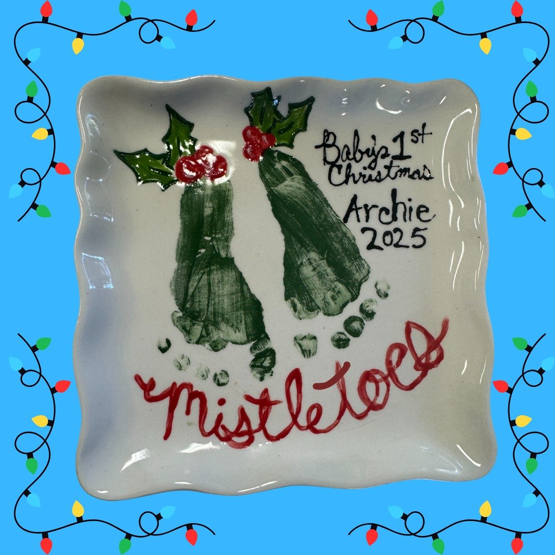 Don't forget the Mistletoes this season...You provide those cute baby toes and we do the rest. They are only little for a very short time. #Christmas #babies #ami
