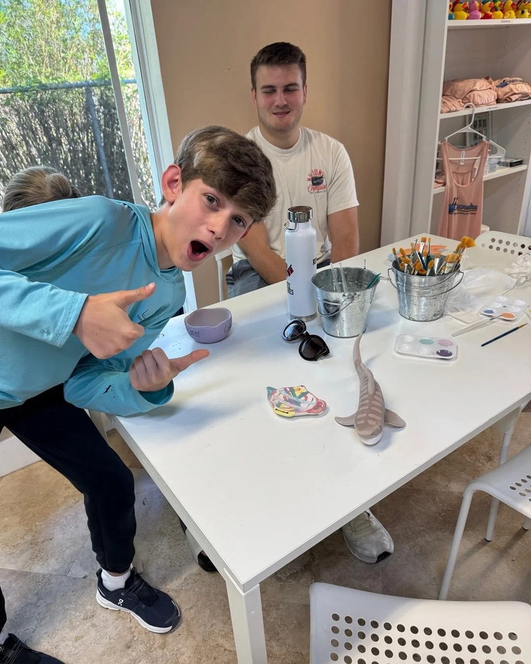 Great to have y&rsquo;all back in the studio again! #ohyeah #paint #family #ami #fun