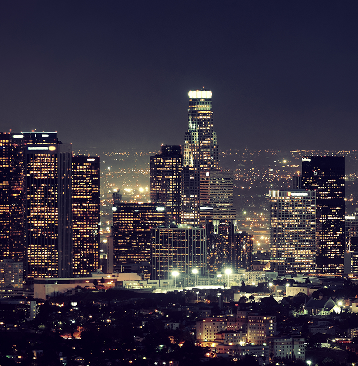Los Angeles skyline at night