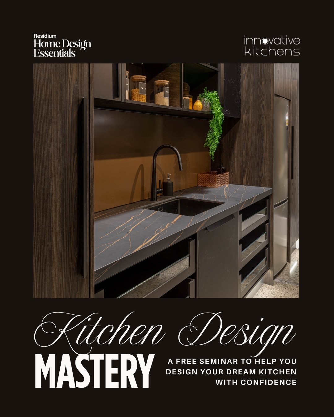 FREE KITCHEN DESIGN SEMINAR TOMORROW: Kitchen Design Mastery 🍽️

Feeling overwhelmed by the idea of designing your dream kitchen? Join us for a hands-on, practical session with kitchen experts John van Doormaal &amp; Lisa Thesing from @innovativekit