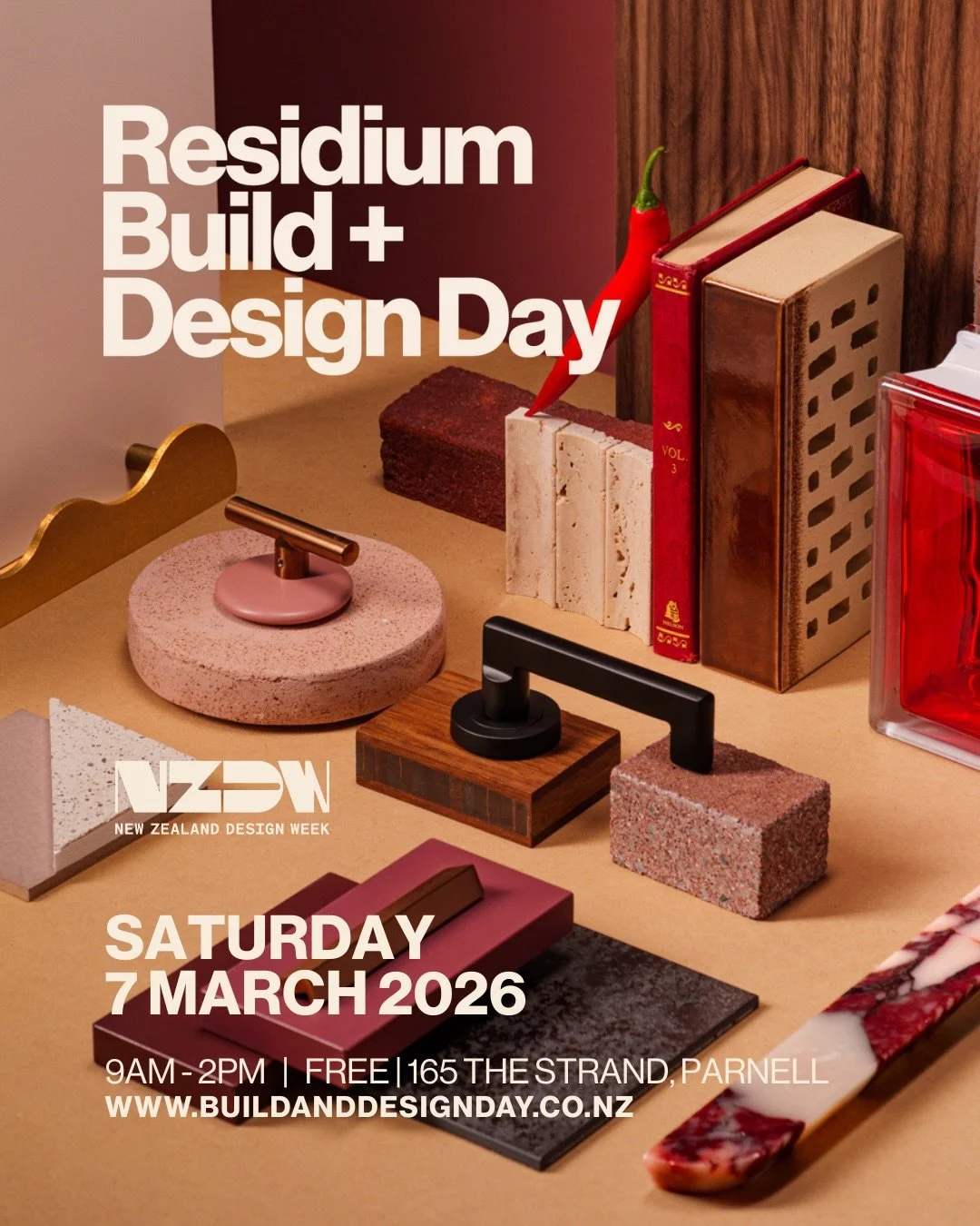 Have you registered for Residium Build + Design Day x @nzdesignweek yet? 

Join us on Saturday at @residium_ for a one-day design experience created for homeowners, renovators and anyone planning a new build.

Explore 40+ architecturally designed sh