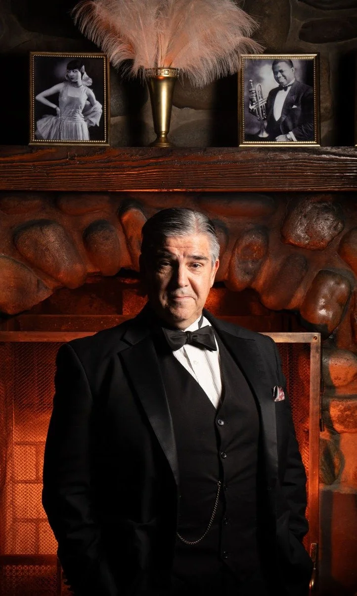 Vito at the fireplace