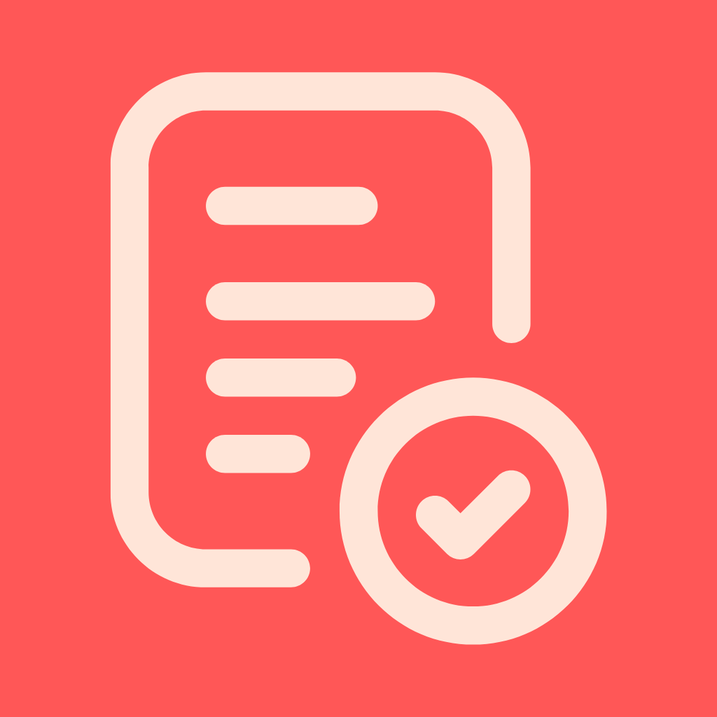 document with a tick icon