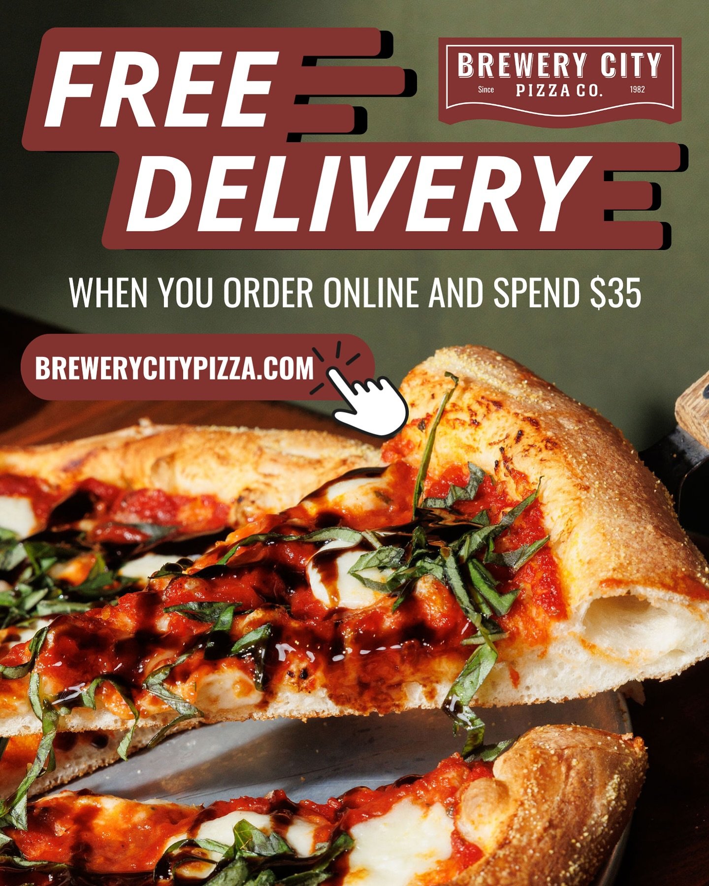 🚨 FREE DELIVERY!! 🚨 You can now enjoy easy online ordering for delivery or pickup through our website! For a limited time, we&rsquo;re offering free delivery for orders over $35. Link in bio 🚚 🍕
