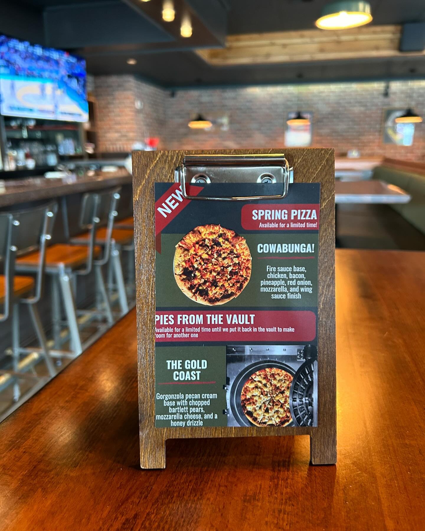 Last chance to indulge in our Spring pizza, The Cowabunga, and The Gold Coast before we put them in the vault to make room for a very special new pizza that will quite literally make your taste buds dance! Both pizzas will leave our menus 5/22! Hurry