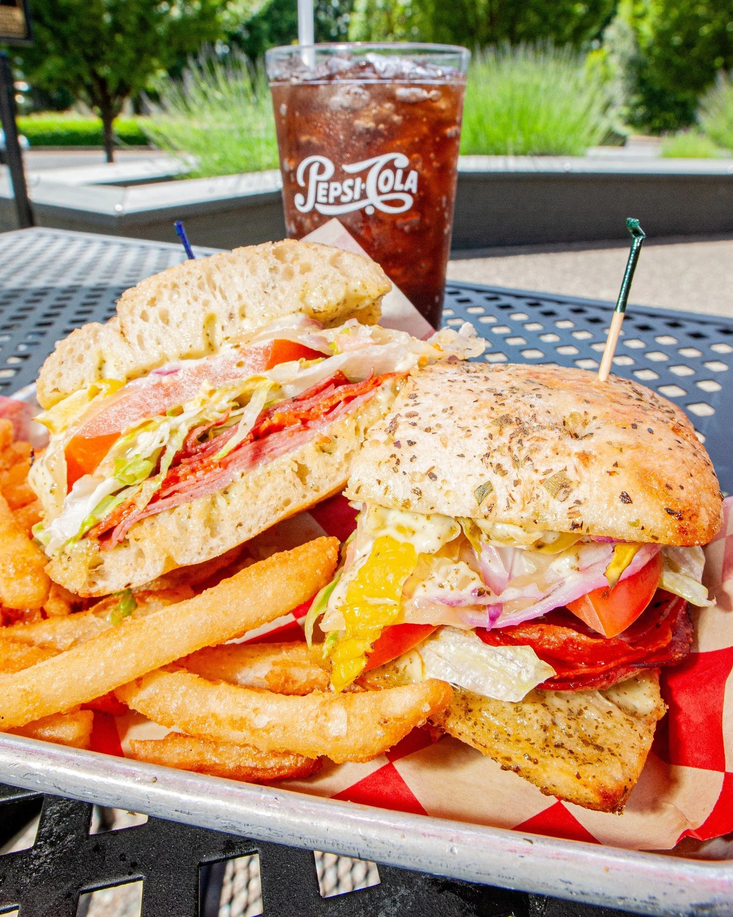 📣 We brought focaccia back and you get 50% OFF the Hero Sandwich until August 12! 🎉⁠
⁠
🥪 THE HERO 🥪⁠
Salami, pepperoni, Canadian bacon, provolone, pepperoncini, red onions, basil-pesto mayo, lettuce, tomatoes, Italian vinaigrette⁠
⁠
Just use code