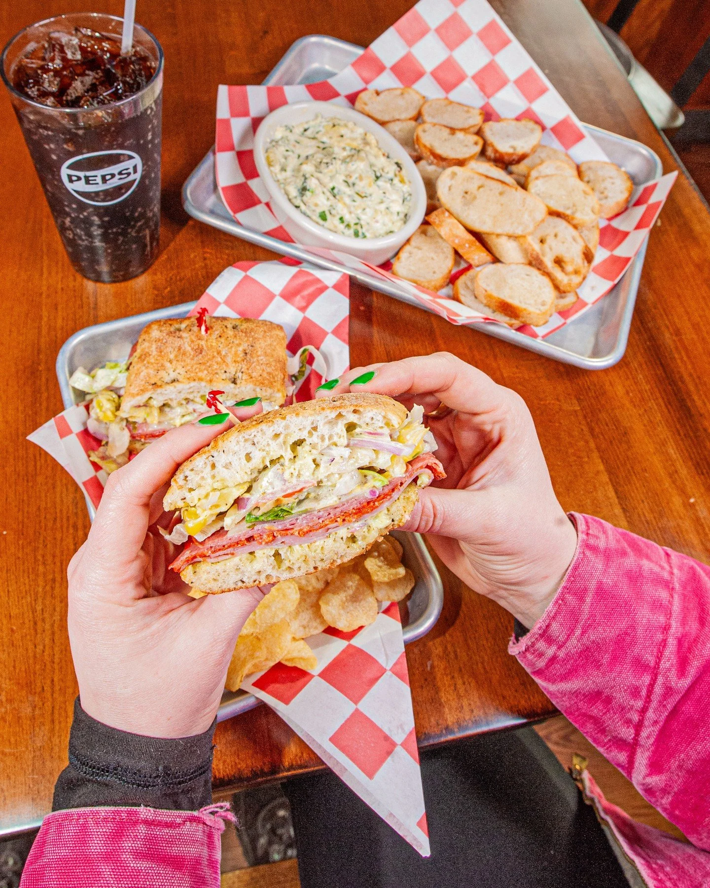 We have a hot new deal for your enjoyment! Buy a sandwich and get an app for 50% off (excluding wings). Because every Hero needs a sidekick!⁠