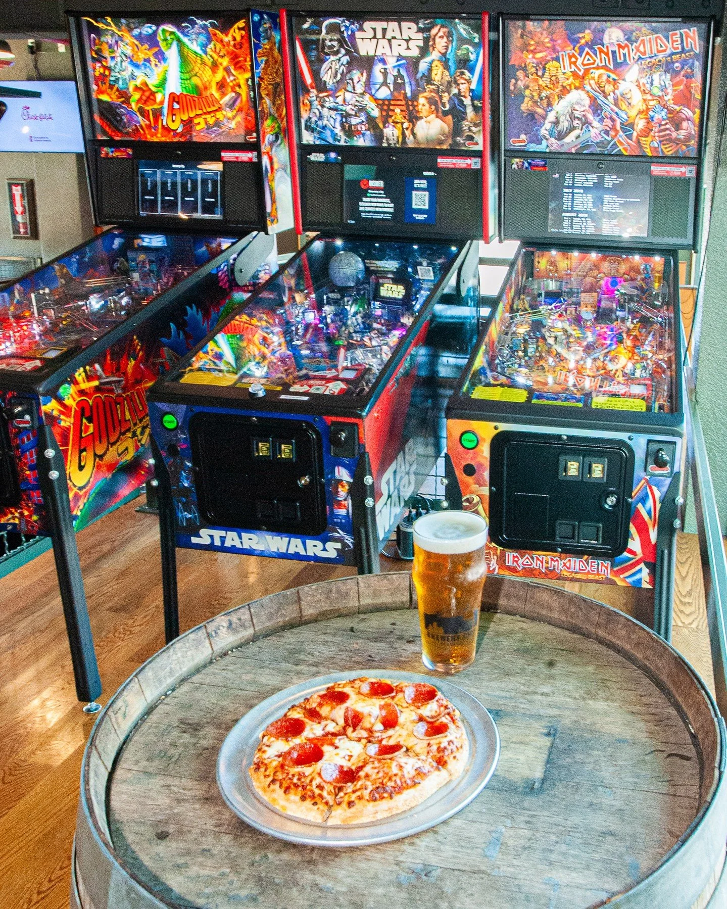 Flip out Friday is here!⁠
⁠
Come on in an play some pinball and enjoy a personal pizza and a pint of beef for $15. Plus we have $5 off pitchers all day long! ⁠
⁠
Tumwater BCP only!