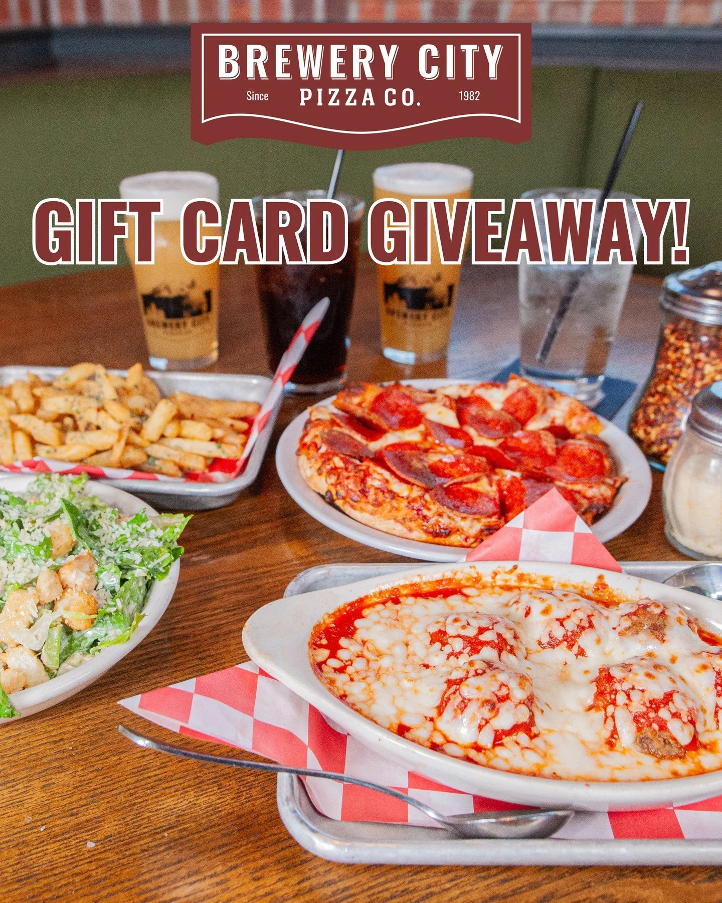 🚨 GIVEAWAY ALERT! We're celebrating 2,000 Instagram followers by giving away 2 $75 gift cards! ⁠
⁠
HOW TO ENTER:⁠
✨ Like the post⁠
✨ follow @brewerycitypizza ⁠
✨ Tag a friend you&rsquo;d take out to pizza in the comments⁠ (each comment = one entry, 