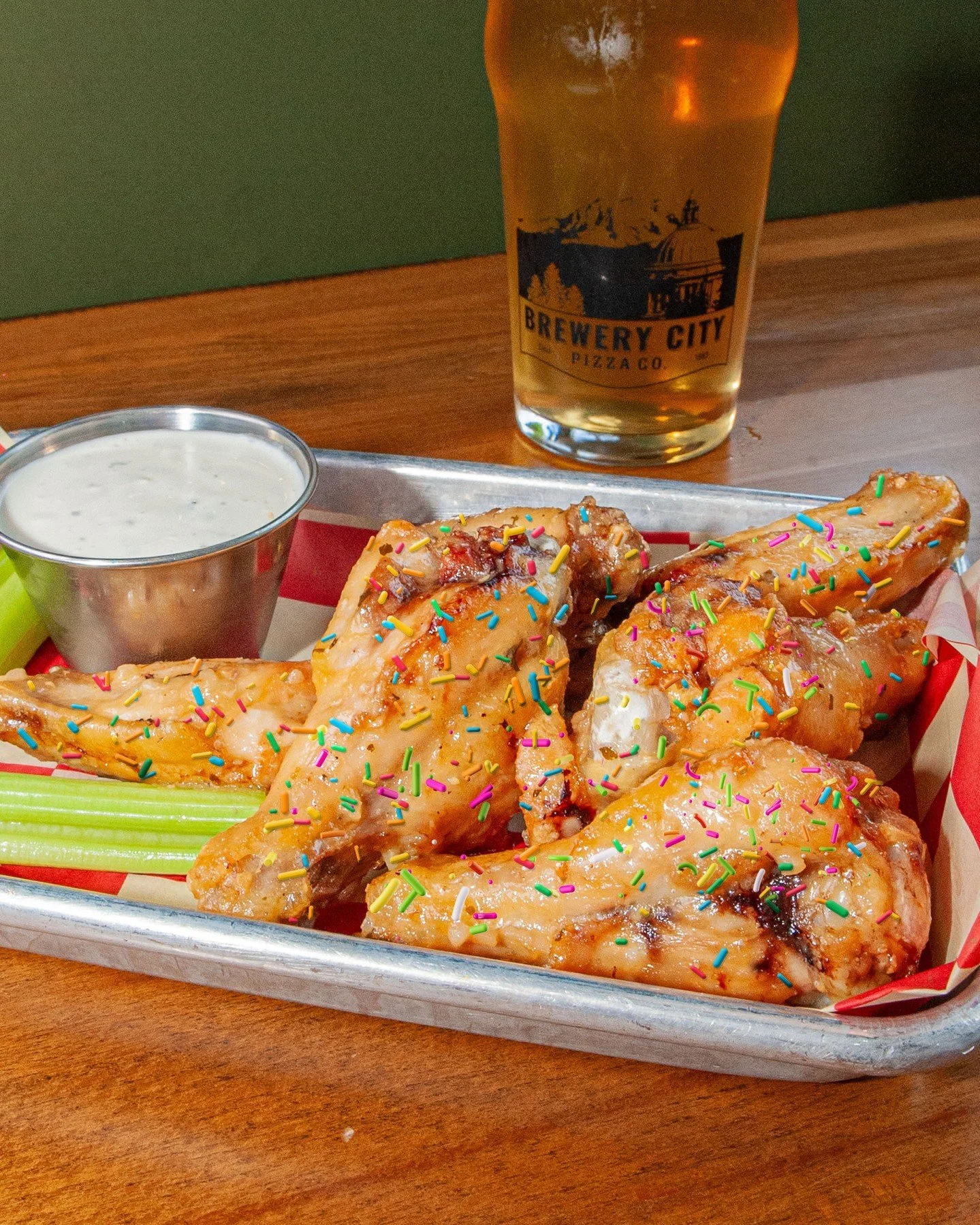 You asked, and we've been listening.⁠
⁠
Introducing Birthday Sprinkle Wings 🎉⁠
⁠
Hand-tossed, chef-curated, and delicately sprinkled.⁠
A bold reimagining of what wings should never be.⁠
⁠
Okay, okayyy.. We&rsquo;d never do that to you. But we do hav