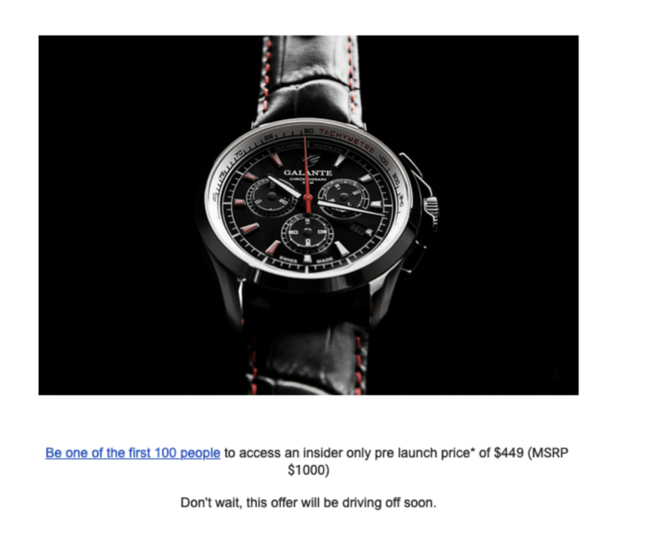 Newsletter snippet with a closeup of a watch.png