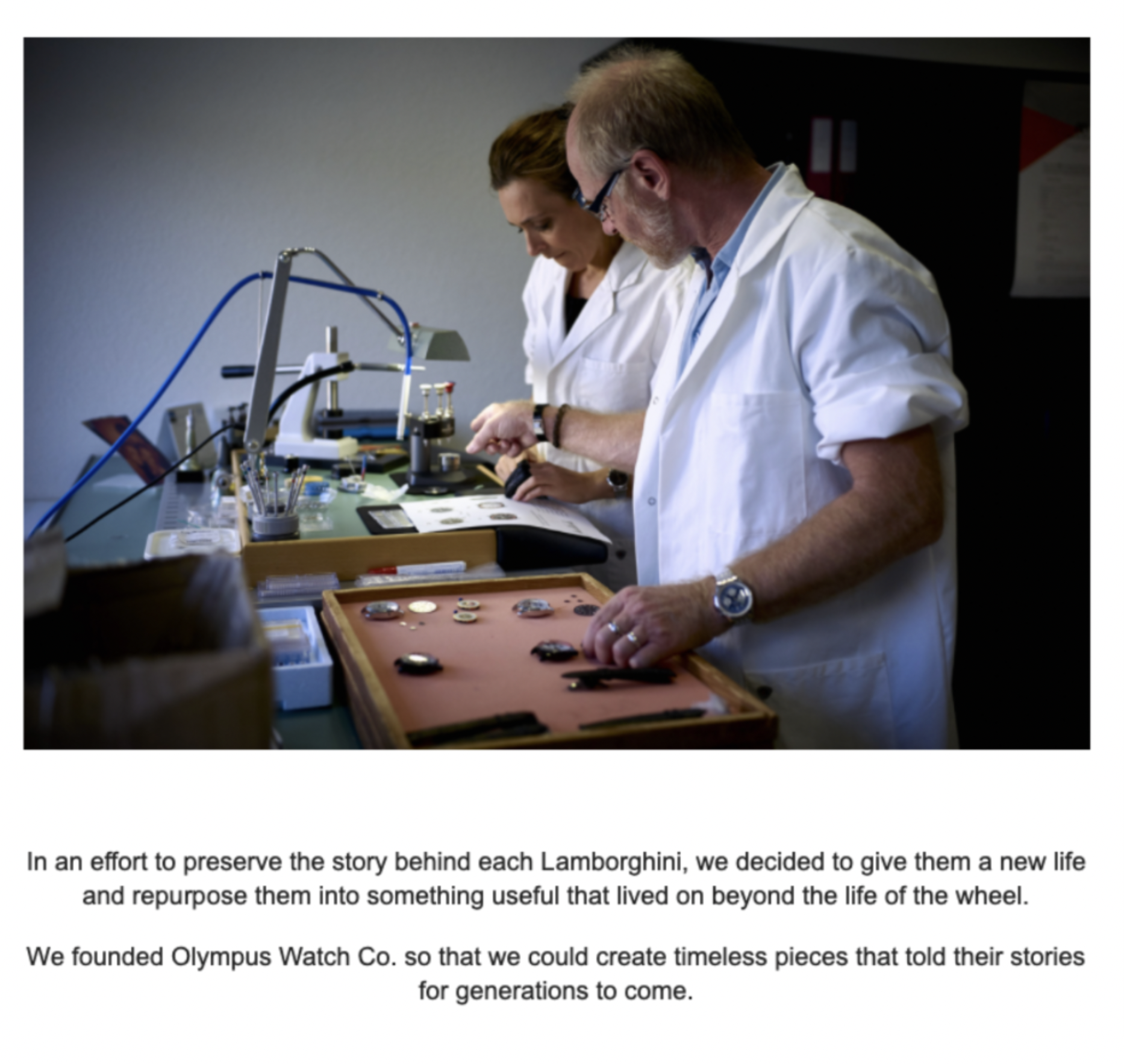 Newsletter snippet with two individuals chatting at a lab.png
