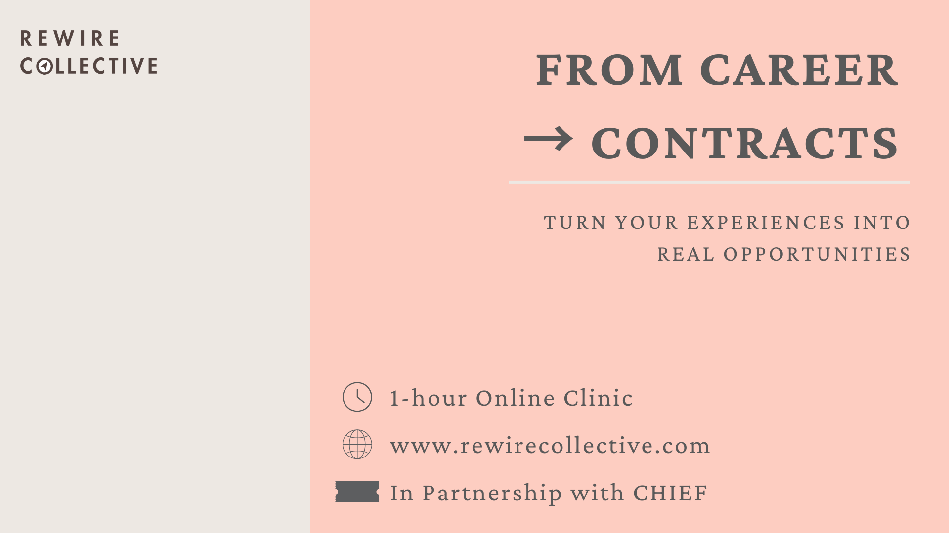 [CHIEF] From Career → Contracts: Turn Your Experiences Into Real Opportunities