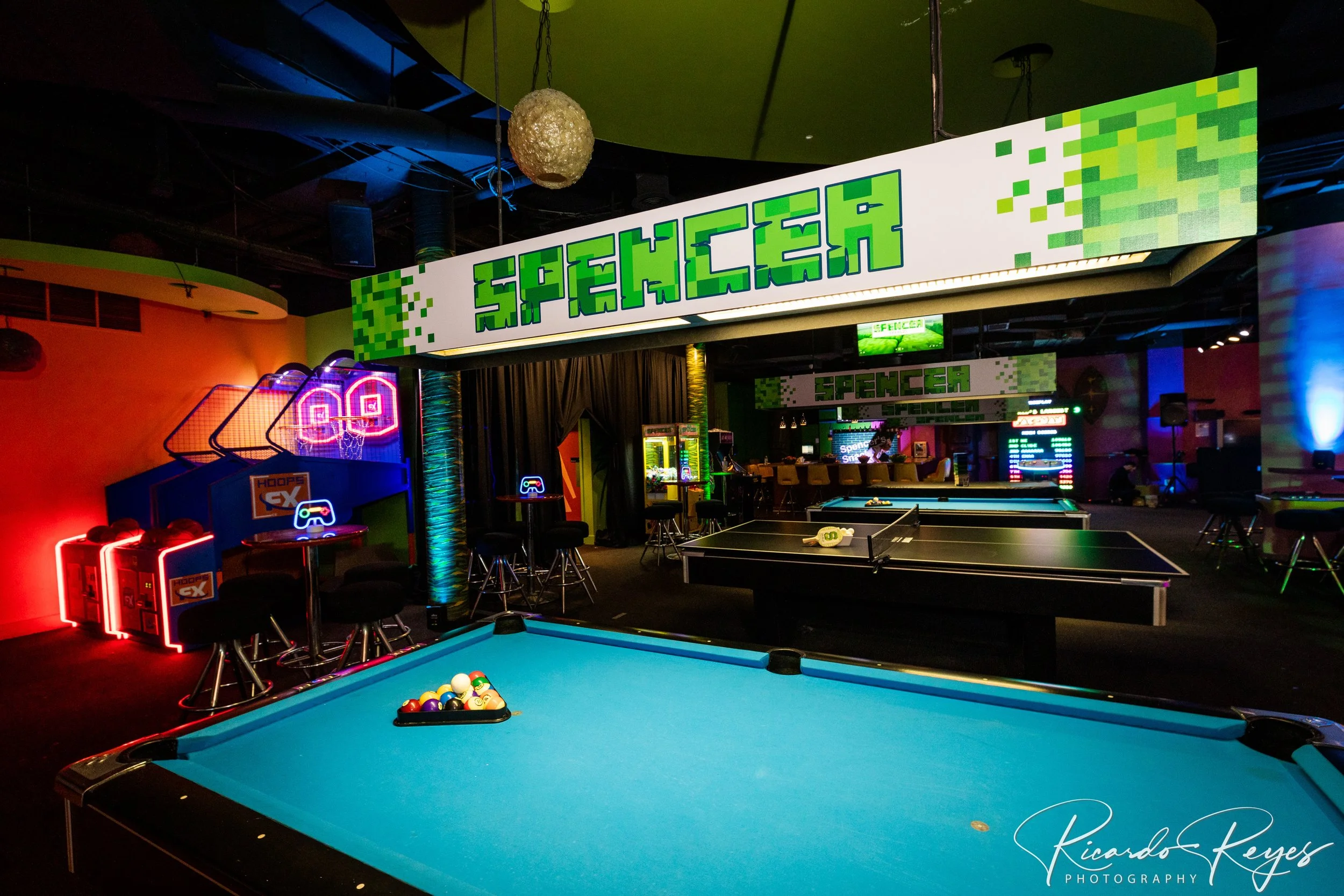 Minecraft Game Bar Mitzvah at Continental Pool Lounge in Rosslyn, VA