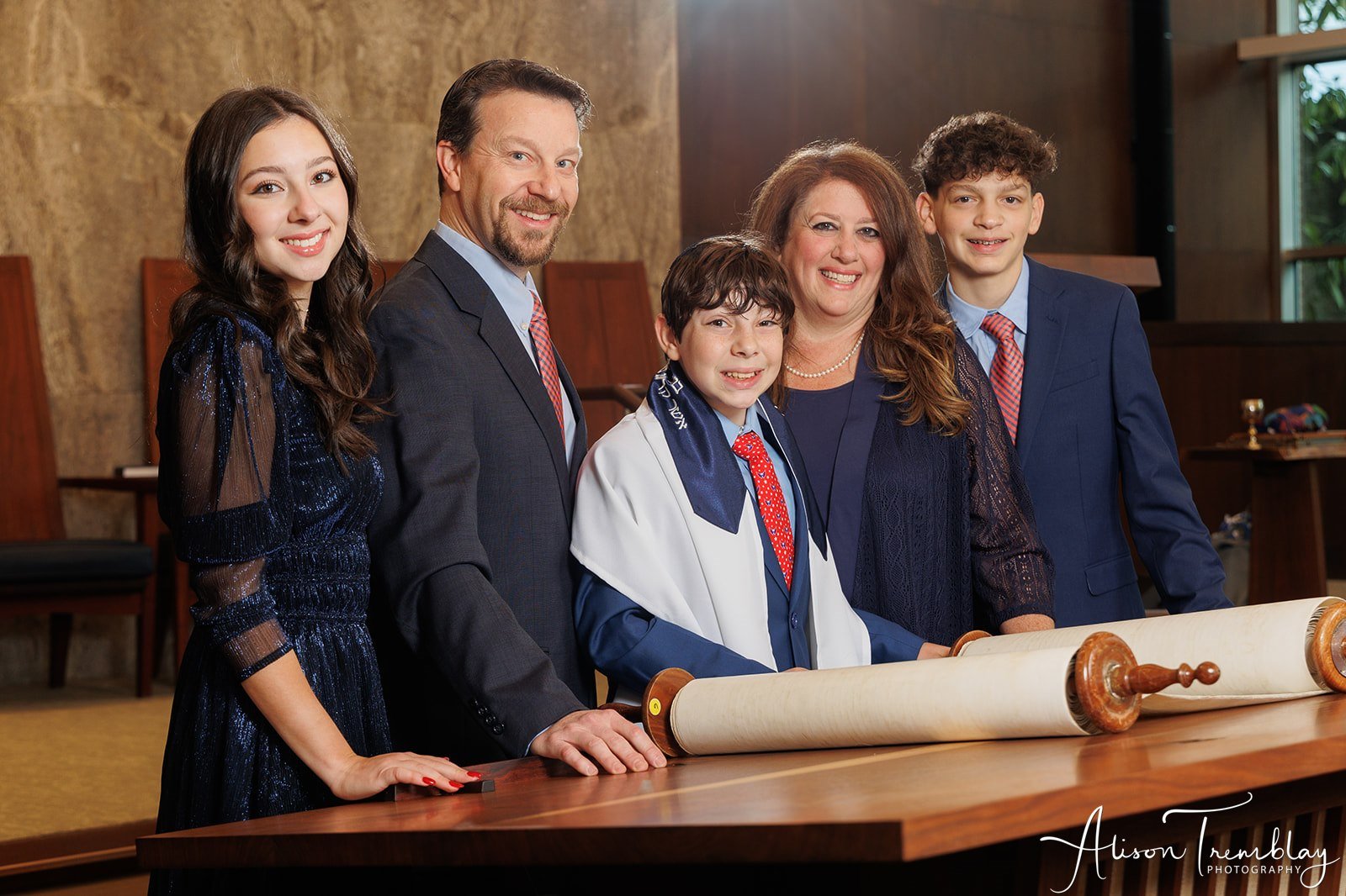 family reading from torah
