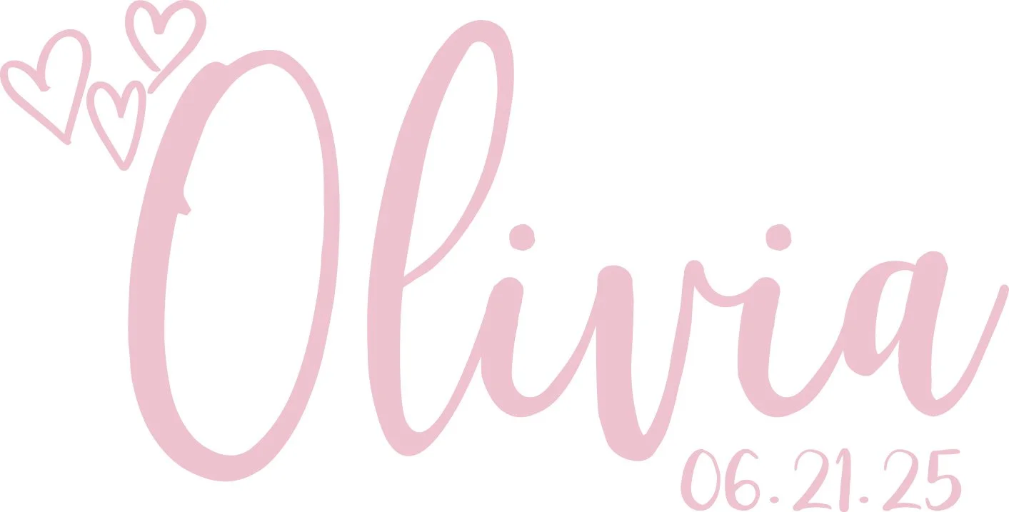 Pink Girly Bat Mitzvah Logo