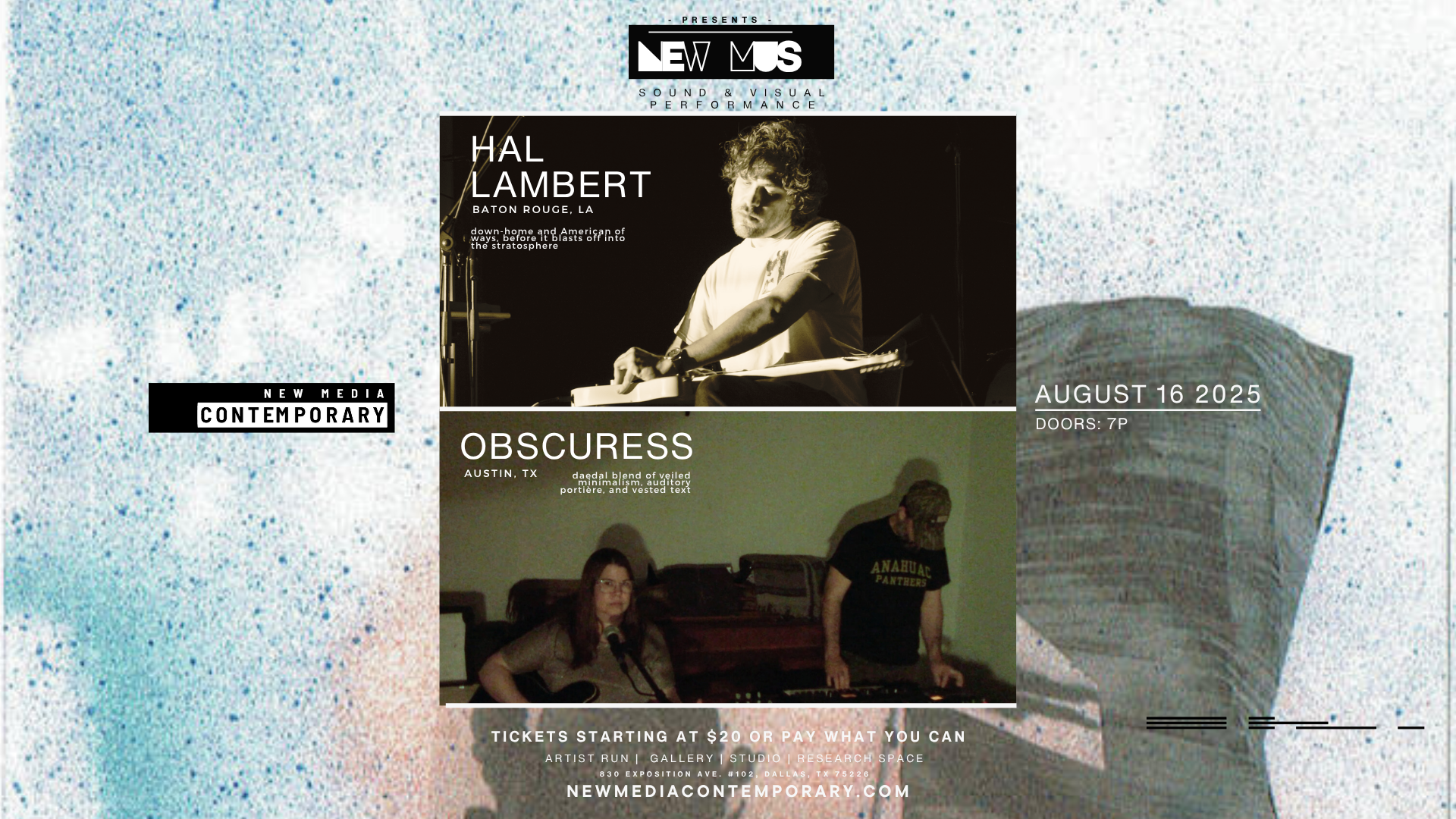 NMC PRESENTS: NEWMUS VIII - HAL LAMBERT | OBSCURESS