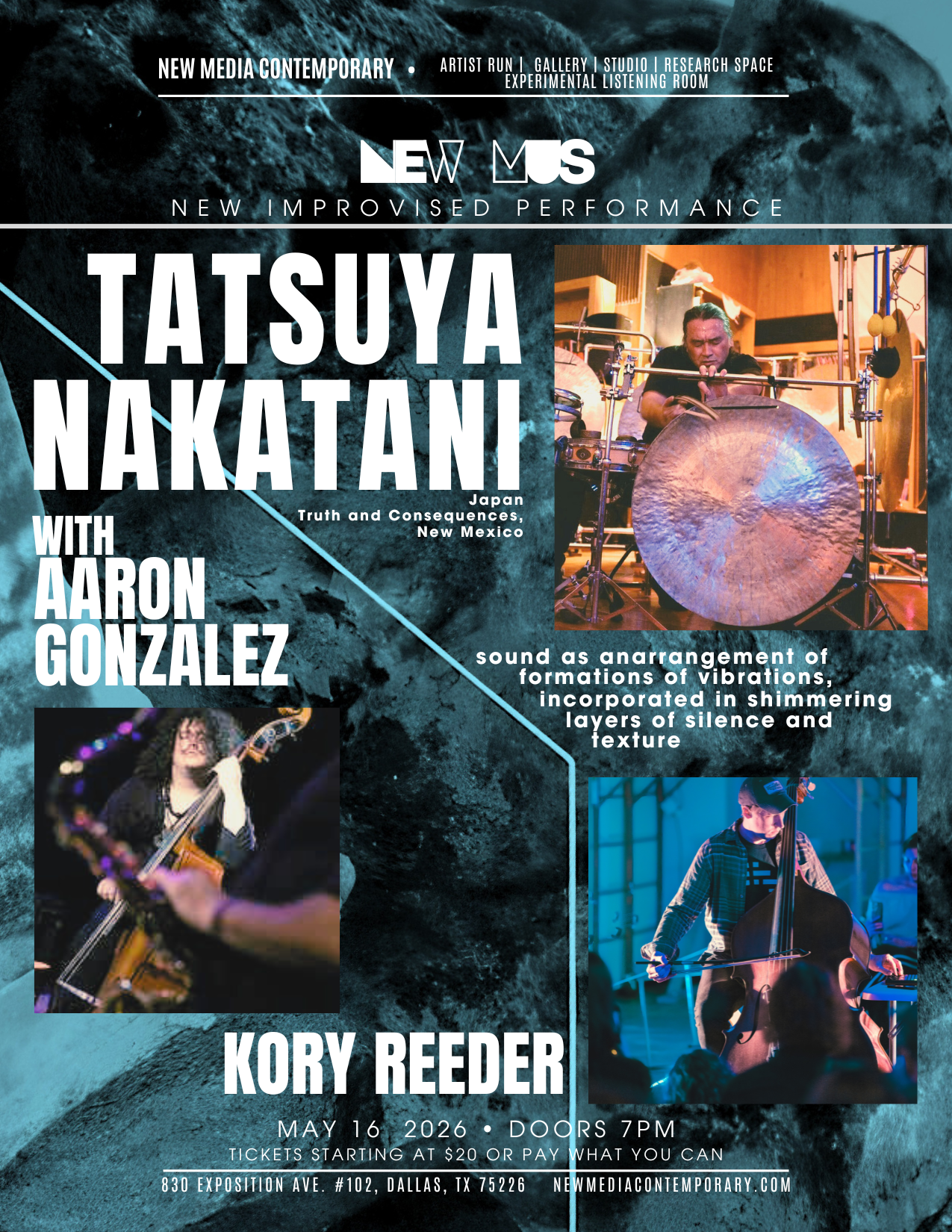 NEW MUS XV - Tatsuya Nakatani | Aaron Gonzalez | Kory Reeder